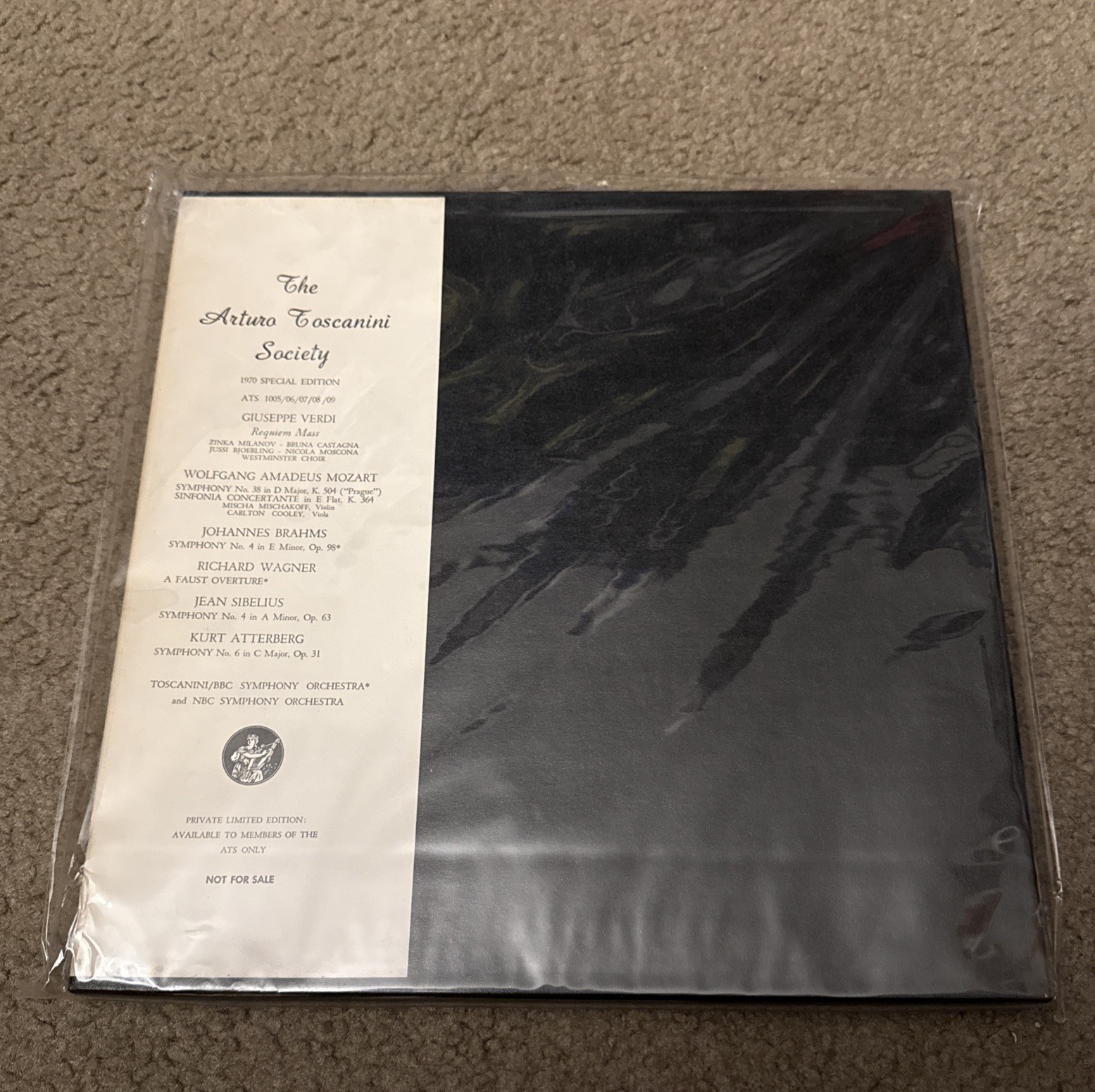 TOSCANINI 1971 Special Edition TOSCANINI SOCIETY 5 LP BOX ATS 1011/12/13/14/15