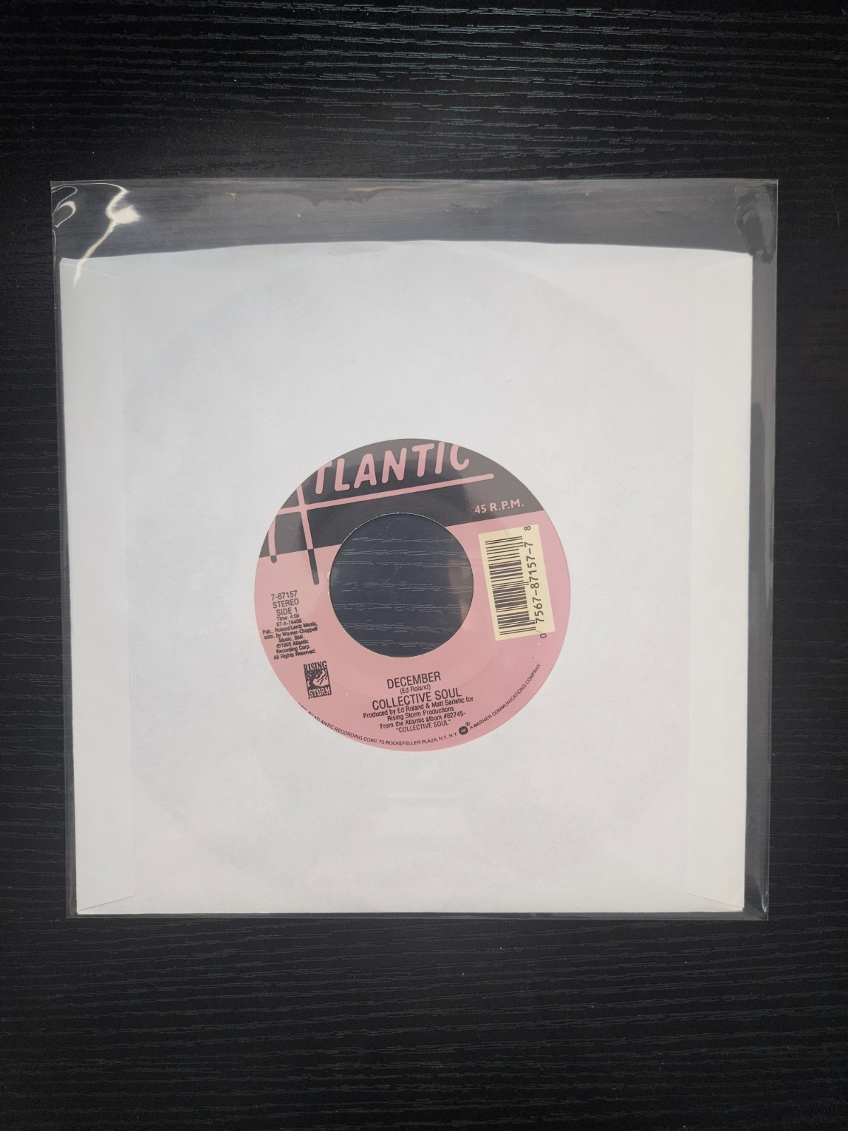 COLLECTIVE SOUL – December/GEL ~ 45 RPM ~ 7″ Vinyl ~ Atlantic Records