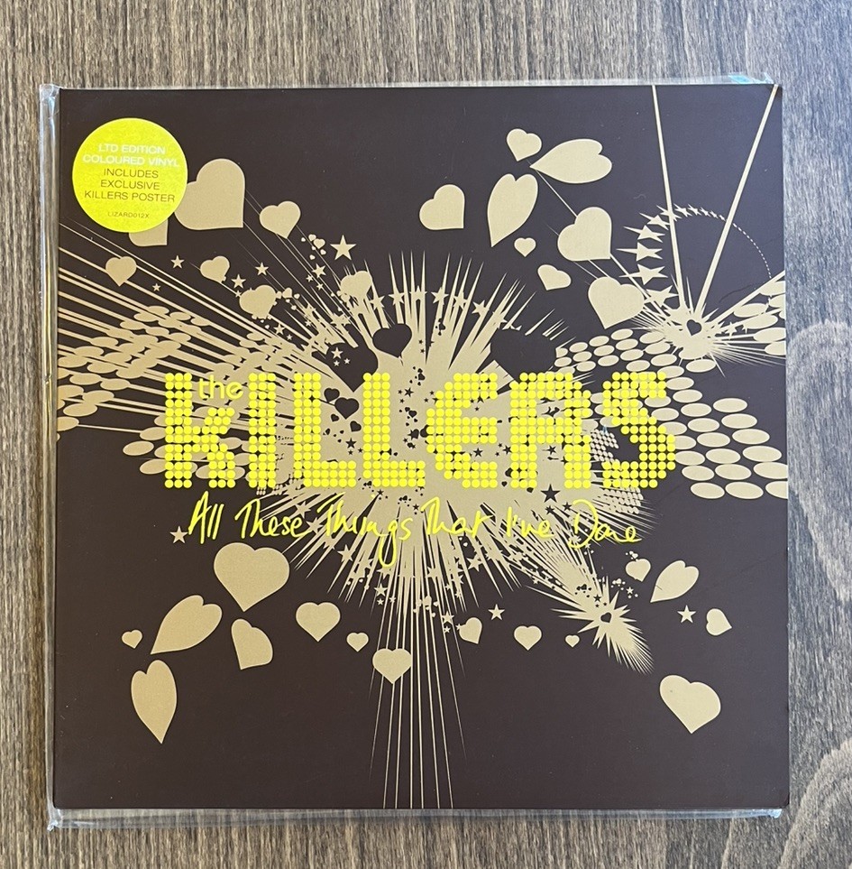 The Killers ~ All These Things That I’ve Done Yellow UK Vinyl 7 Single W/ Poster