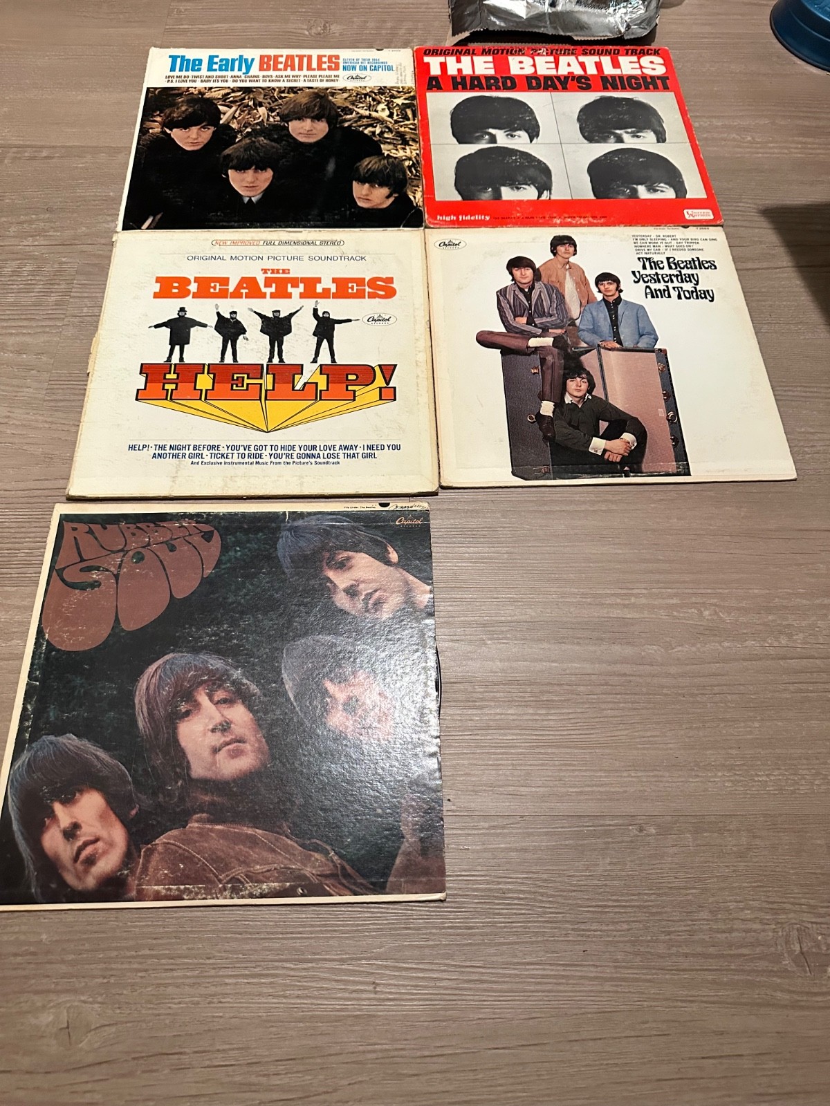 Vintage Beatles LP Lot of 5 Original Capitol & United Artists Mono/Stereo 1964-6