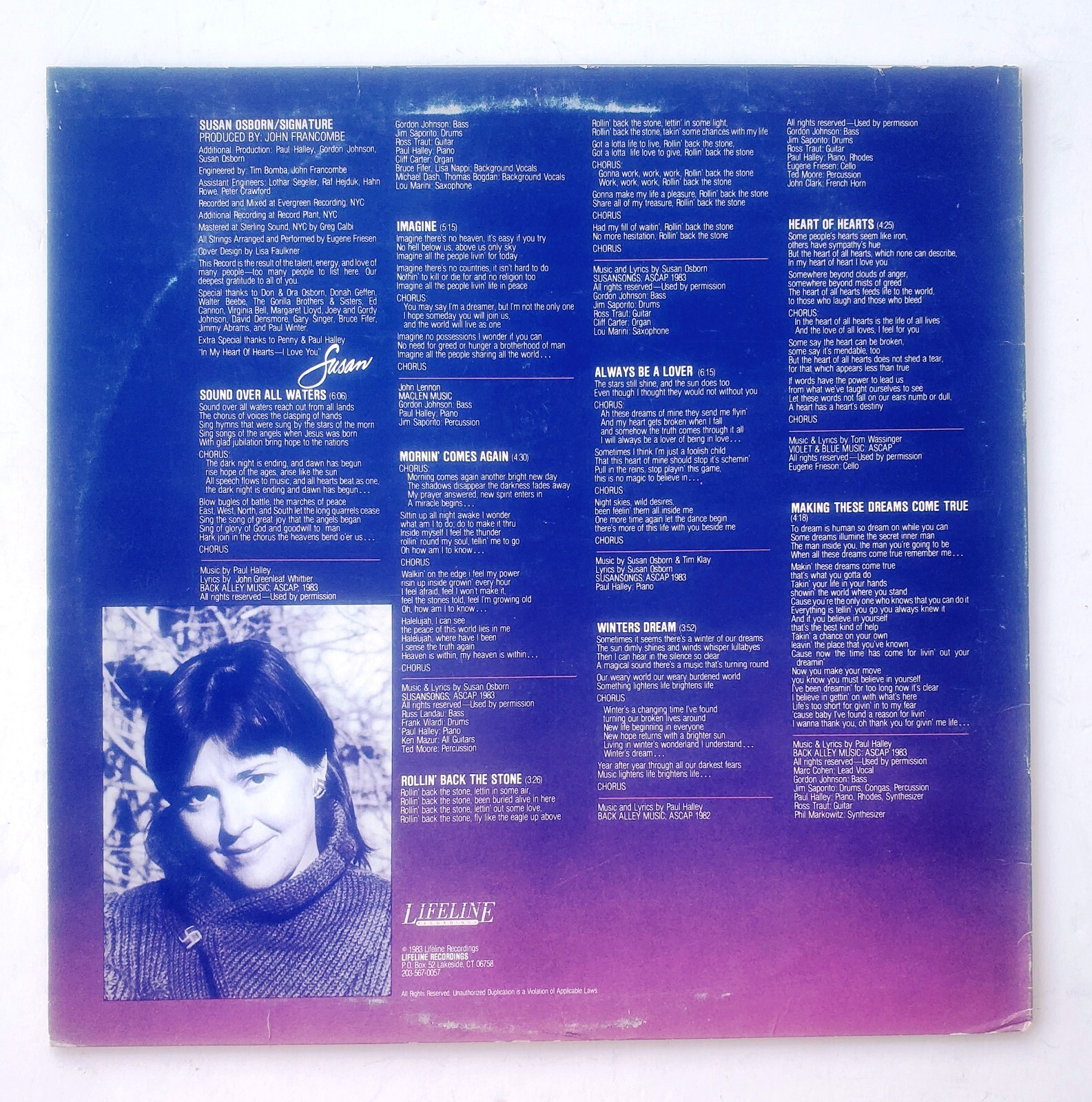 Susan Osborn LP Signature – 1983 AOR Smooth Jazz Pop Vocal Connecticut – HEAR