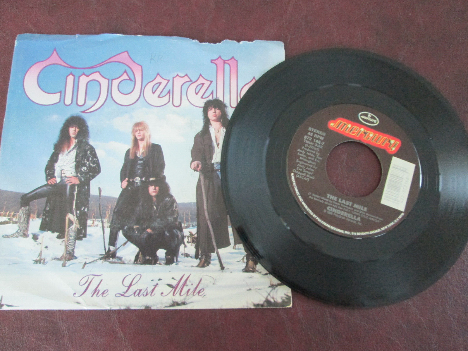 CINDERELLA-The Last Mile/Long Cold Winter- 45 W/PICTURE SLEEVE-plays nm-