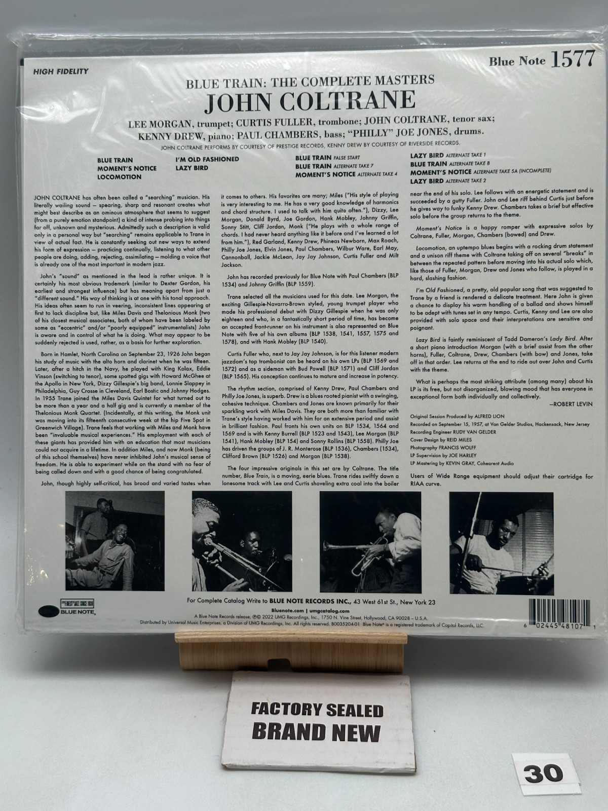 John Coltrane – Blue Train: The Complete Masters 180G Brand New/Sealed Tone Poet