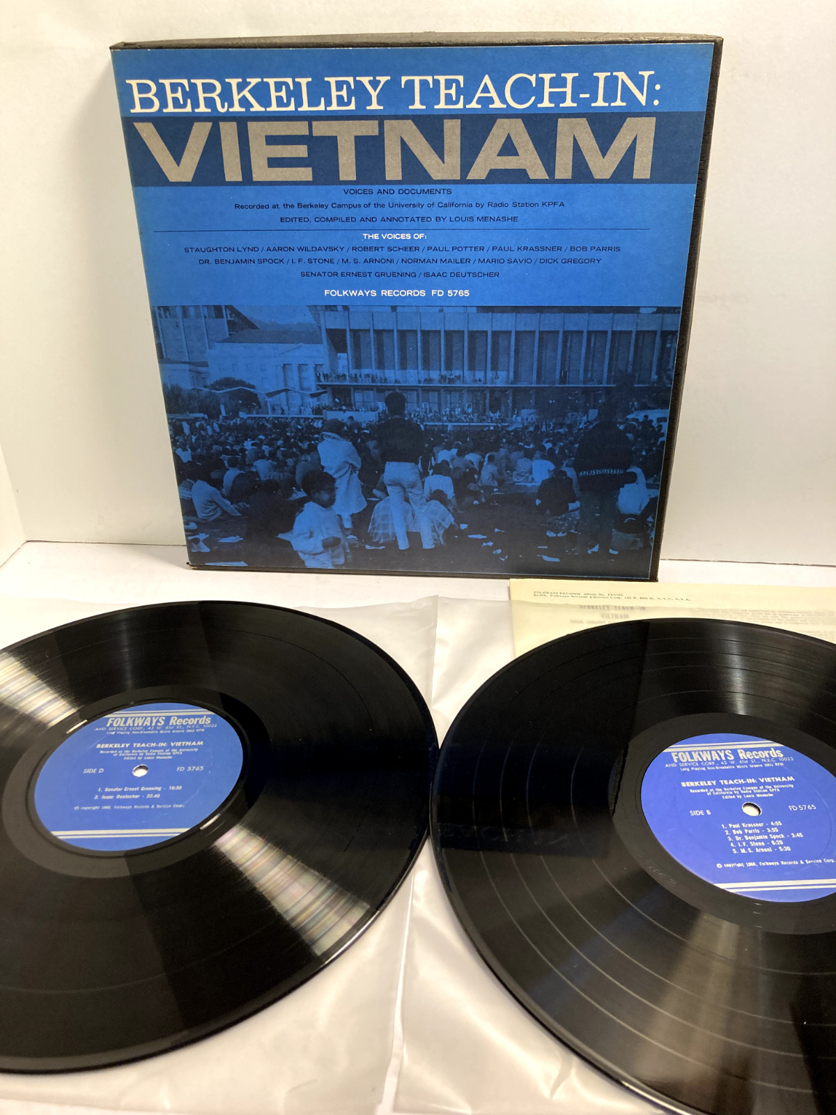 Berkeley Teach-in – Vietnam 2LP – Folkways 5765 – Tested EX Vinyl – G2