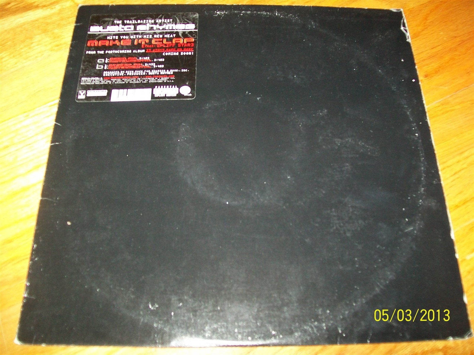 BUSTA RHYMES FEATURING SPLIFF STAR – MAKE IT CLAP LP VERY GOOD CONDITION