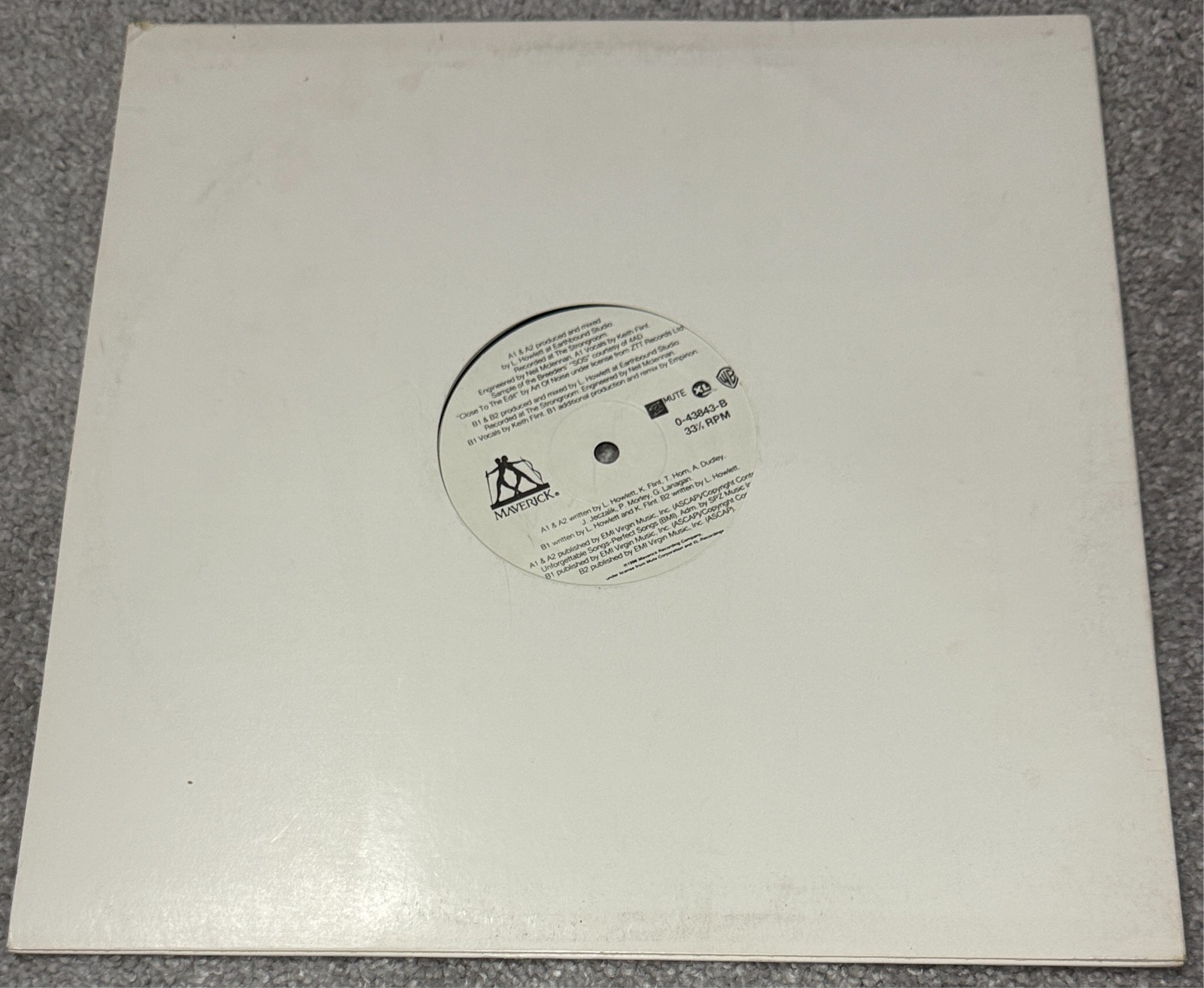 Prodigy Firestarter Limited Edition 12″ Maxi Vinyl Maverick 0-43843 – 1996