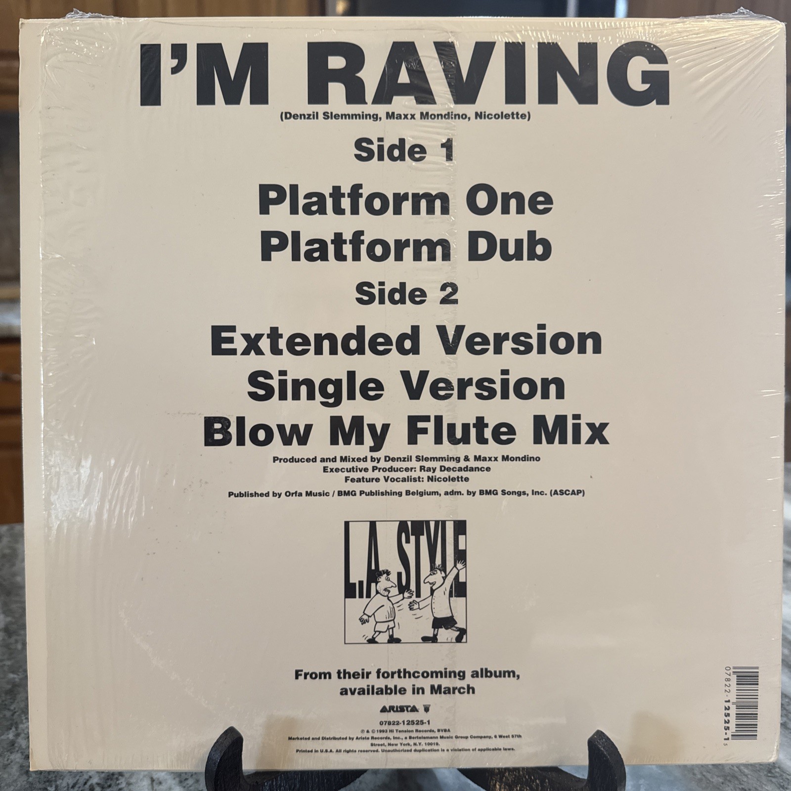 [EDM/DANCE/ELECTRONICA]~SEALED 12″~L.A. STYLE~I’m Raving~[x5 Mixes]