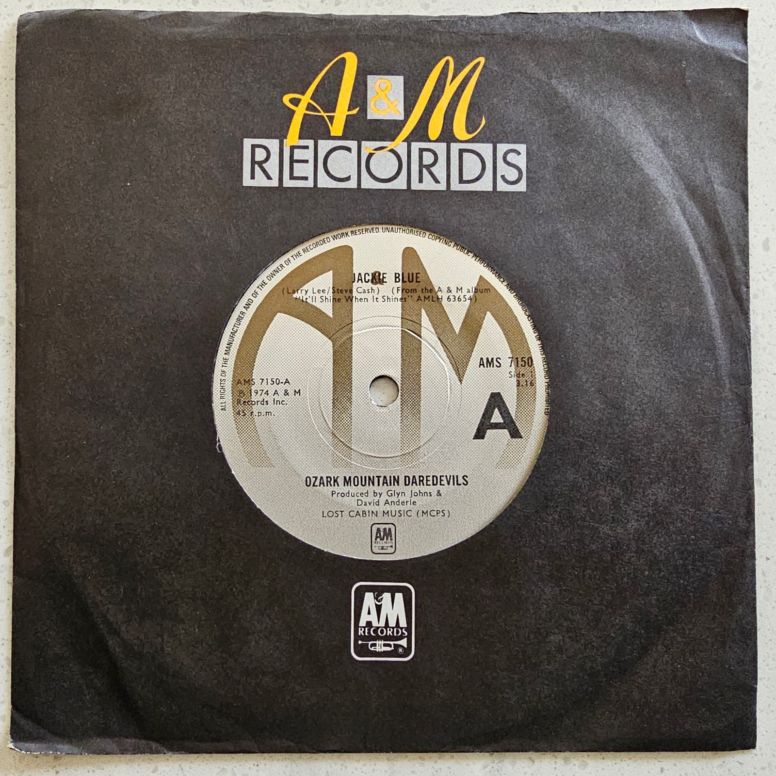 Ozark Mountain Daredevils (e) Jackie Blue / Better Days – Ex Con 1975 – 7″