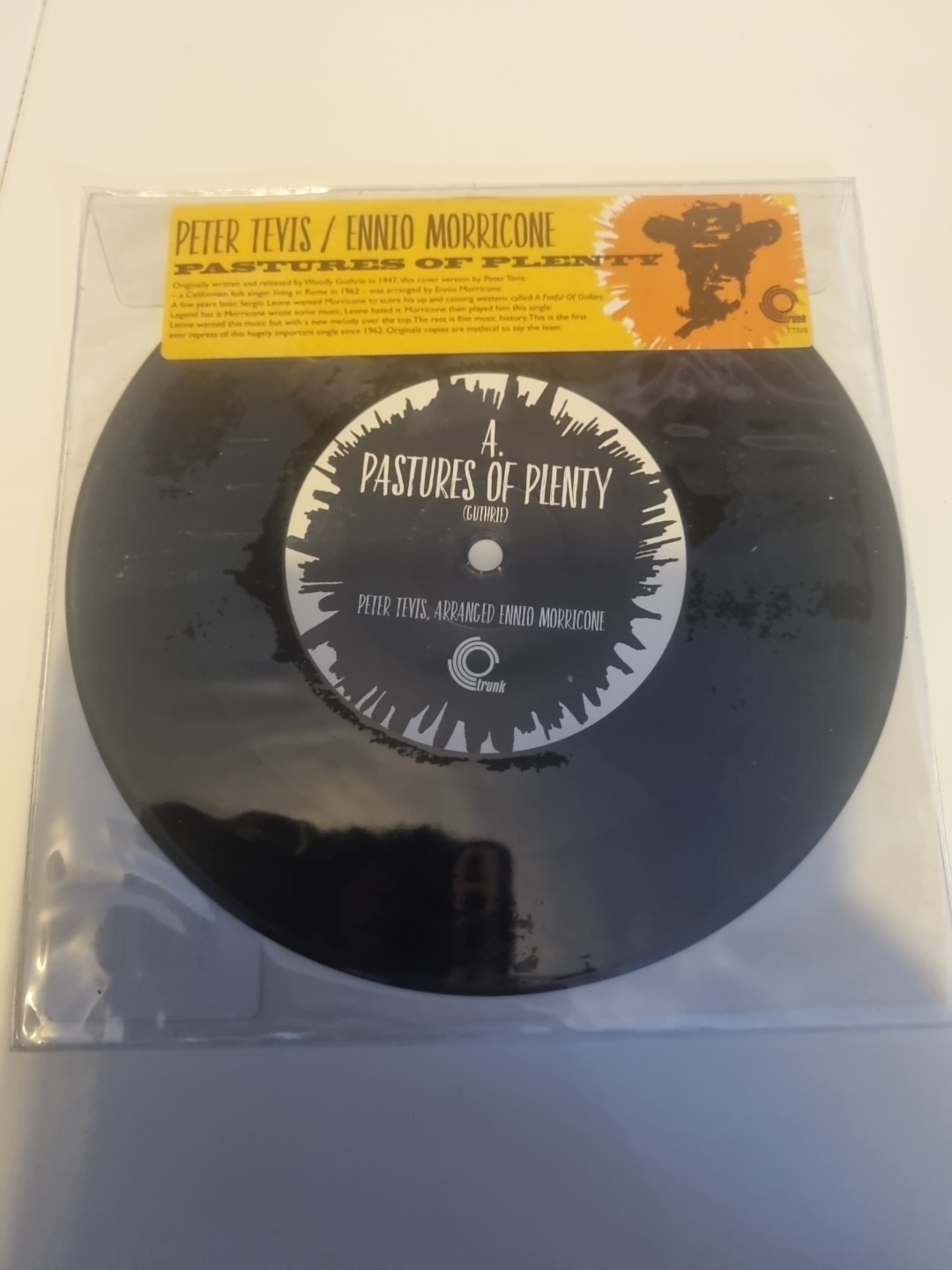 Peter Tevis / Ennio Morricone – Pastures of Plenty – 7” Vinyl – TRUNK RECORDS