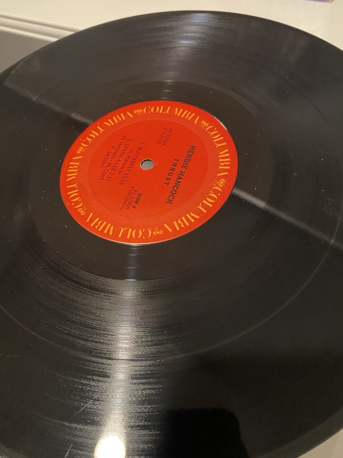 VG+ Thrust by Herbie Hancock US Vinyl 1974 Colombia In Shrink