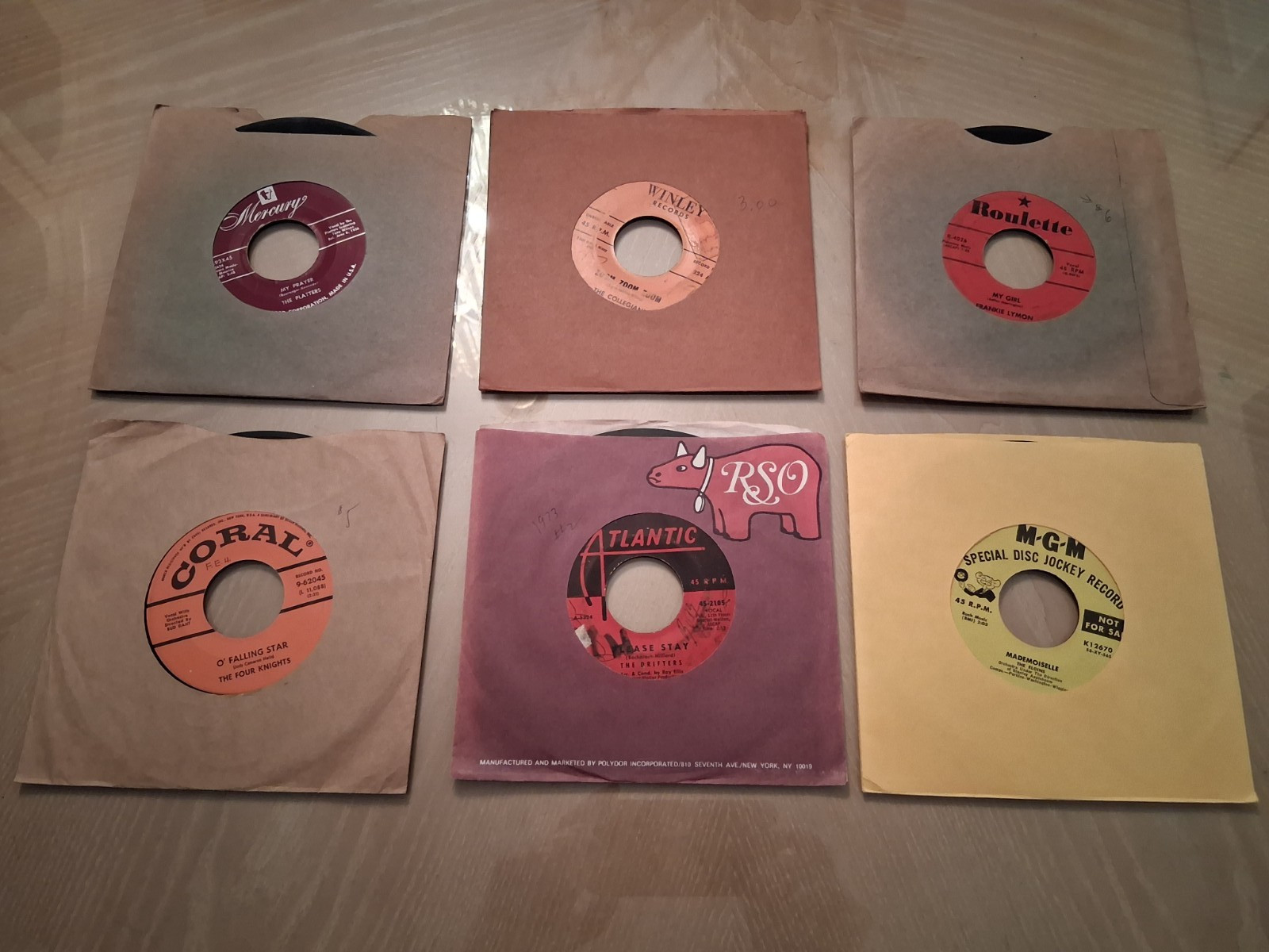 168 Original 45 PM R & B, Doo Wop Related Rock, Country 1950’s 1960’s Records
