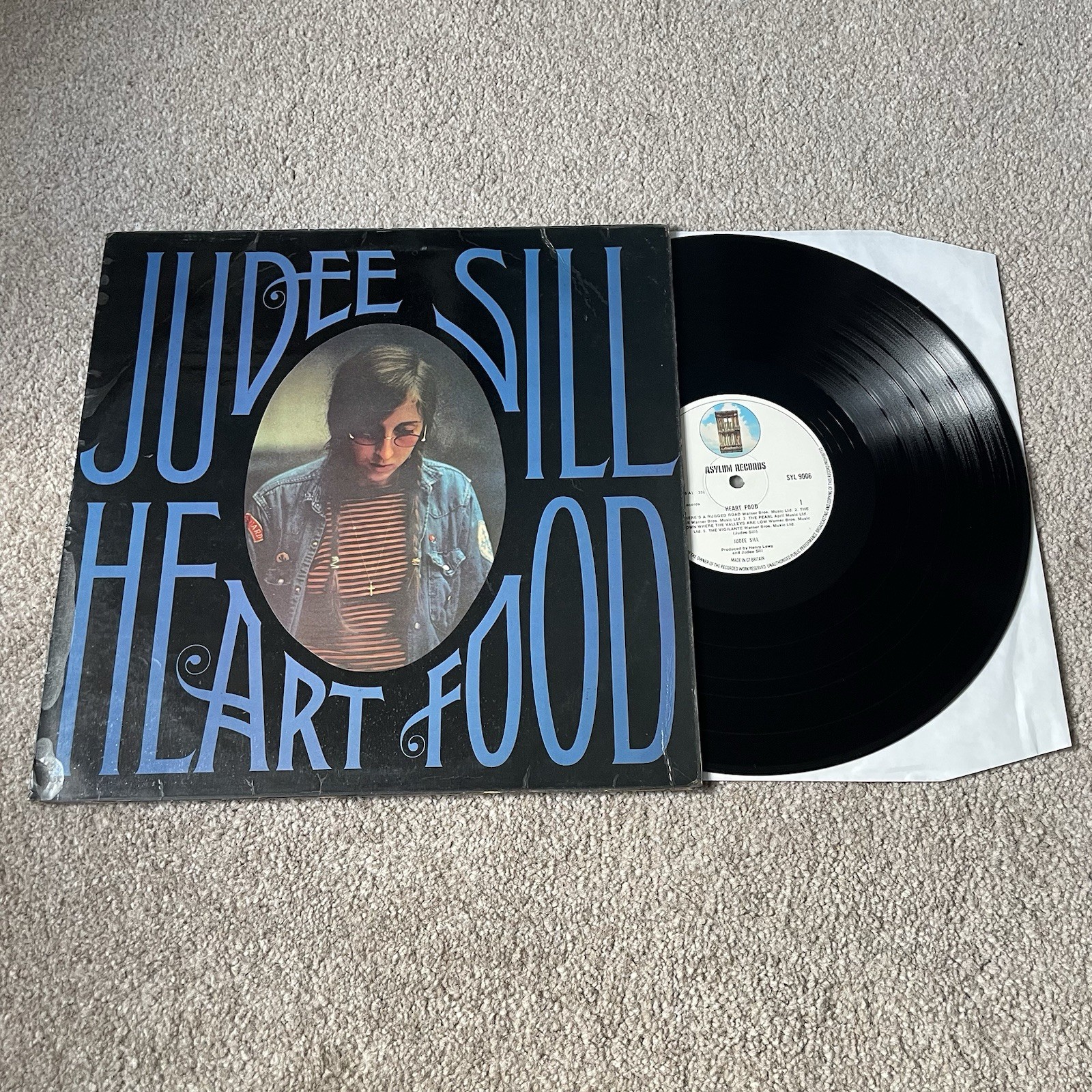 Judee Sill – Heart Food Vinyl Record FIRST UK Pressing BLACK 1973 Rare