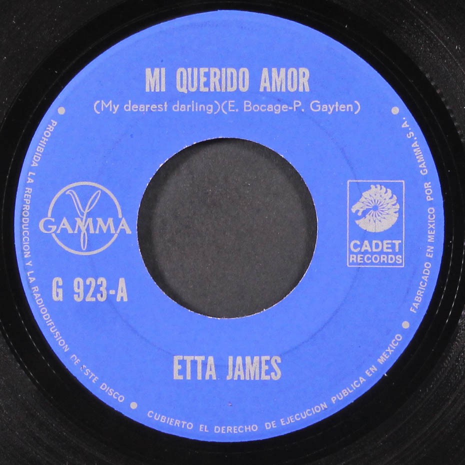 ETTA JAMES: mi querido amor / la dificil maria GAMMA 7″ Single 45 RPM Mexico