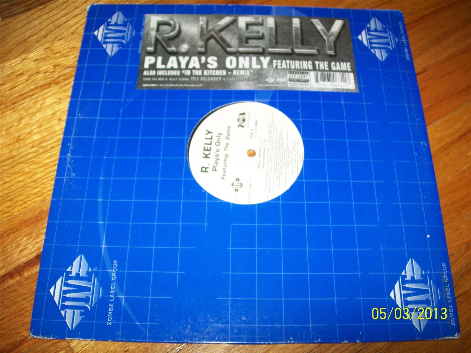 R. KELLY FEATURING THE GAME – PLAYA’S ONLY/IN THE KITCHEN LP VERY GOOD RARE!