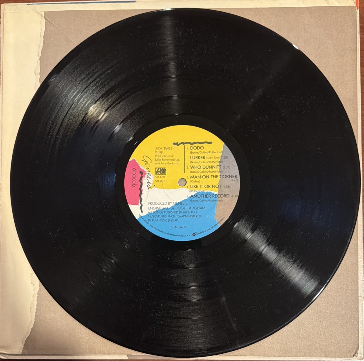 Genesis – Abacab – 1981 Atlantic Vinyl LP – ATL-19313