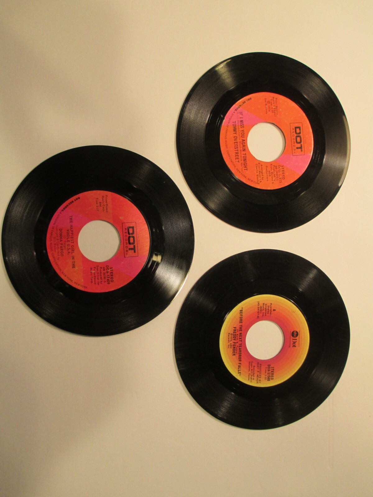 LOT of 3 ABC DOT Records 45 RPM 514B35