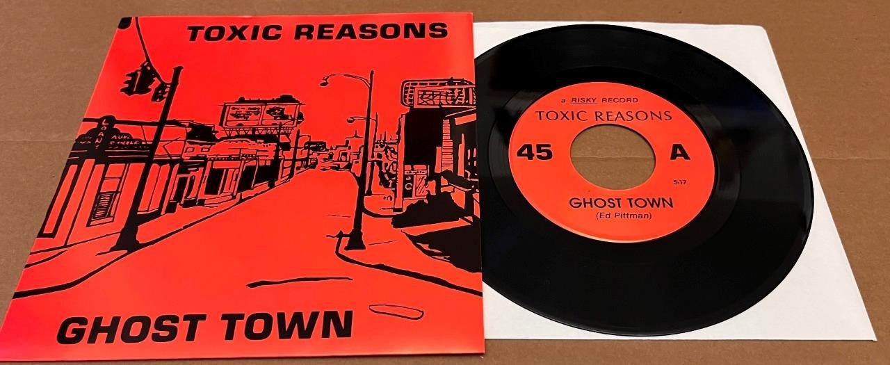 TOXIC REASONS-Ghost Town Record 7″ 1981 Risky NX-5232 punk hardcore vtg