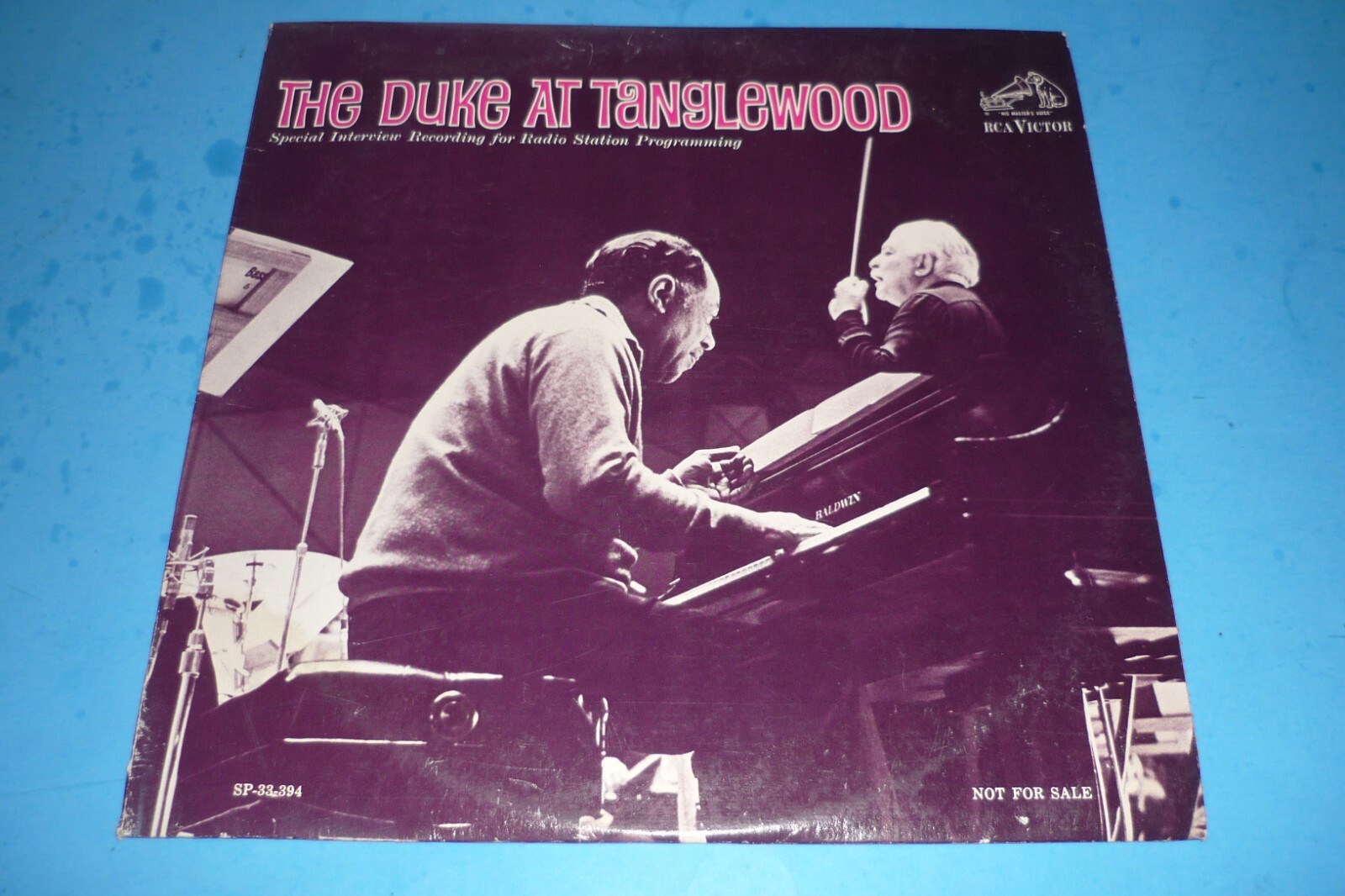 DUKE ELLINGTON – “THE DUKE AT TANGLEWOOD” – RARE WLP PROMO JAZZ RECORD ALBUM LP