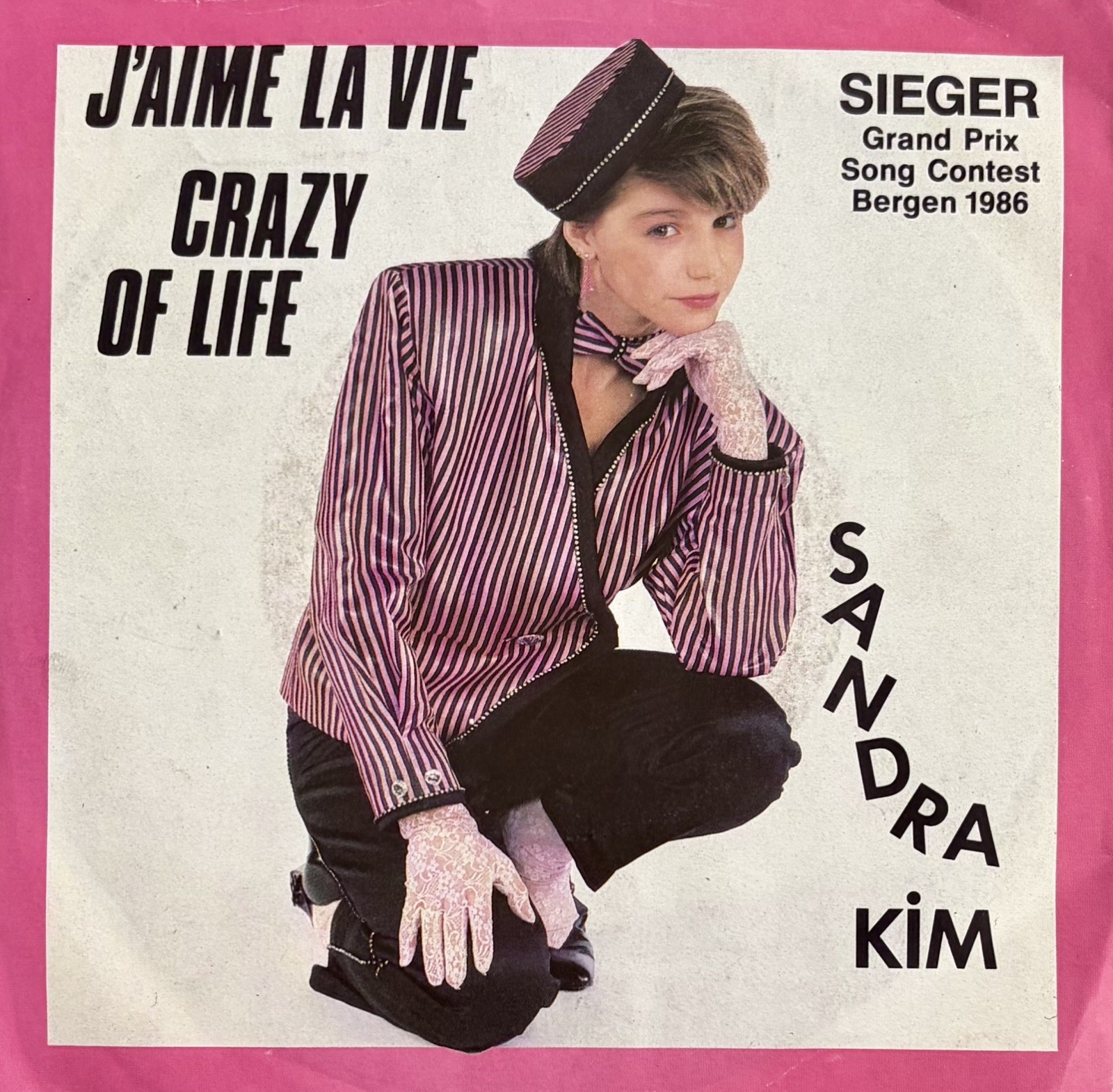 Eurovision BELGIUM 1986 SANDRA KIM Crazy Of Life / J’aime La Vie – GERMAN REL 7”