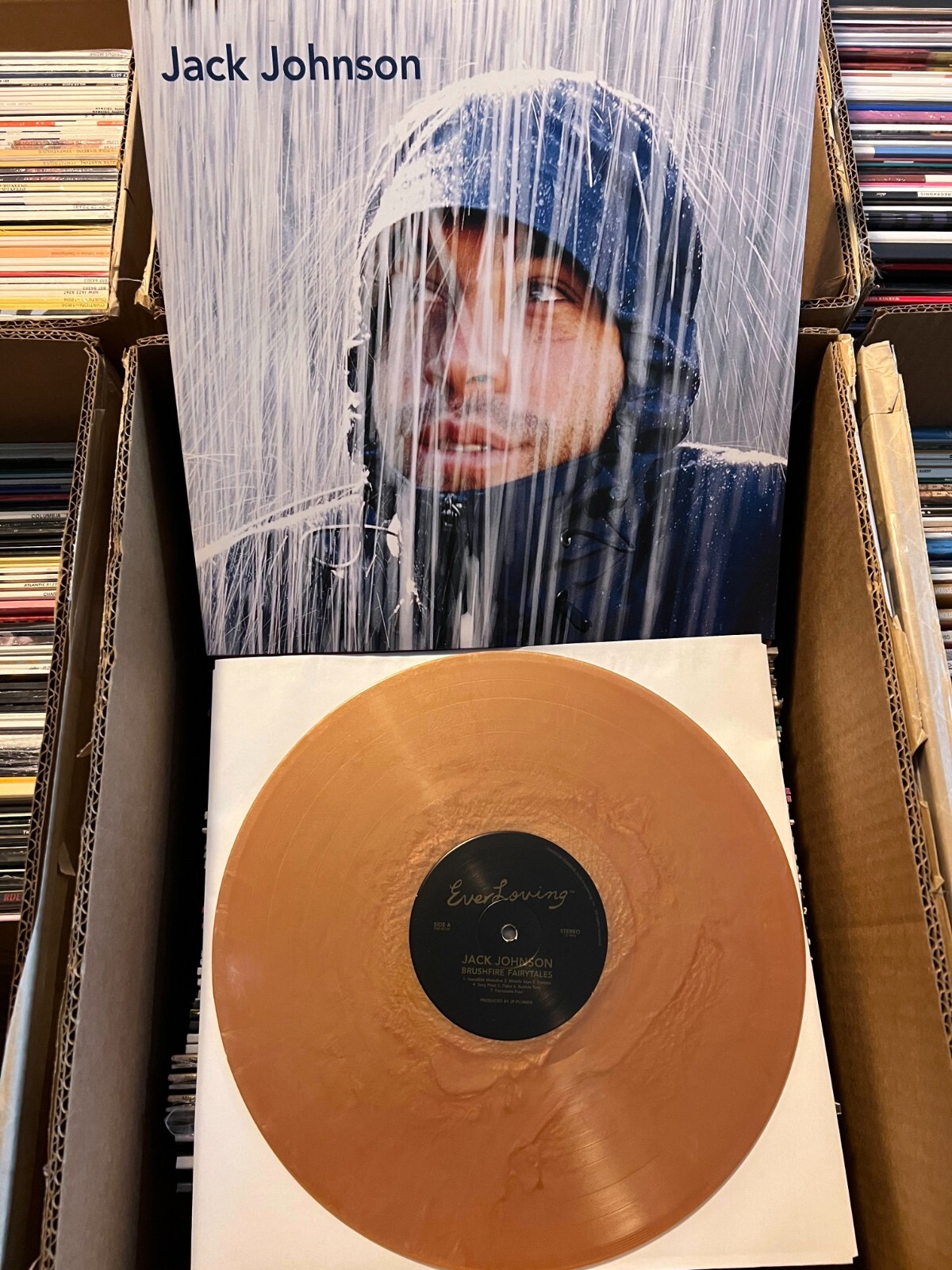 Jack Johnson Brushfire Fairytales **BRAND NEW** Newbury Comics Gold Vinyl LP
