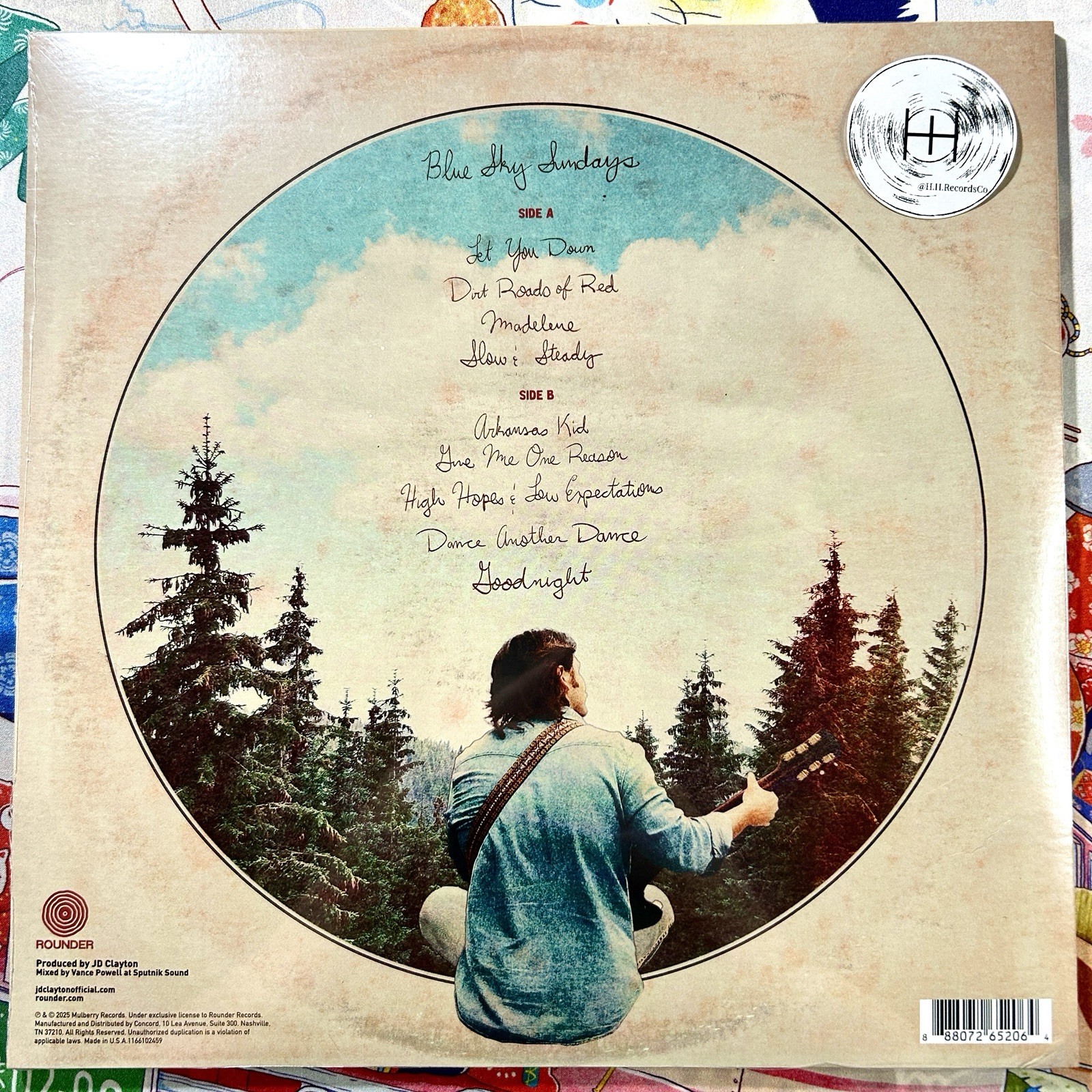 Jd Clayton Blue Sky Sundays Vinyl LP | Blue Sky Colored Sealed New Record Mint