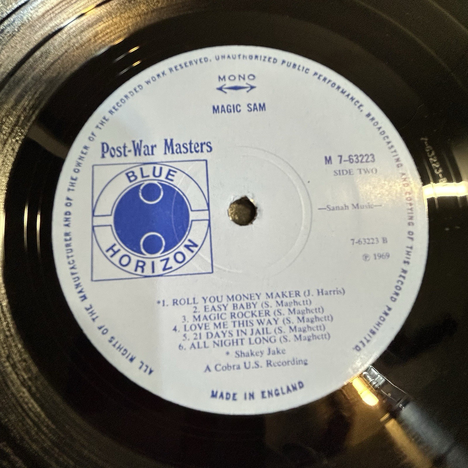 MAGIC SAM 1937-1969 ~ Post War Masters Blue Horizon 1970 ~ RARE LP ~ NEAR CHERRY