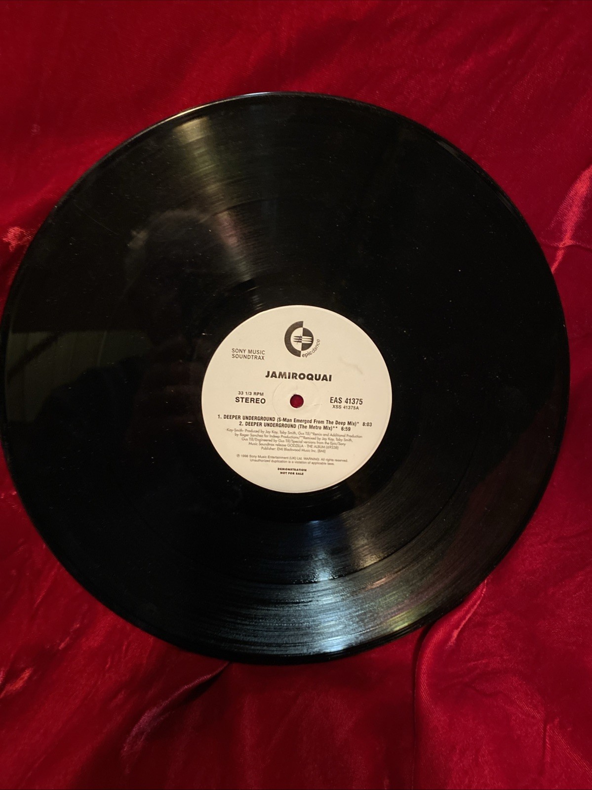 Jamiroquai: Deeper Underground 12″Single White Label Promo 1998- EX Vinyl