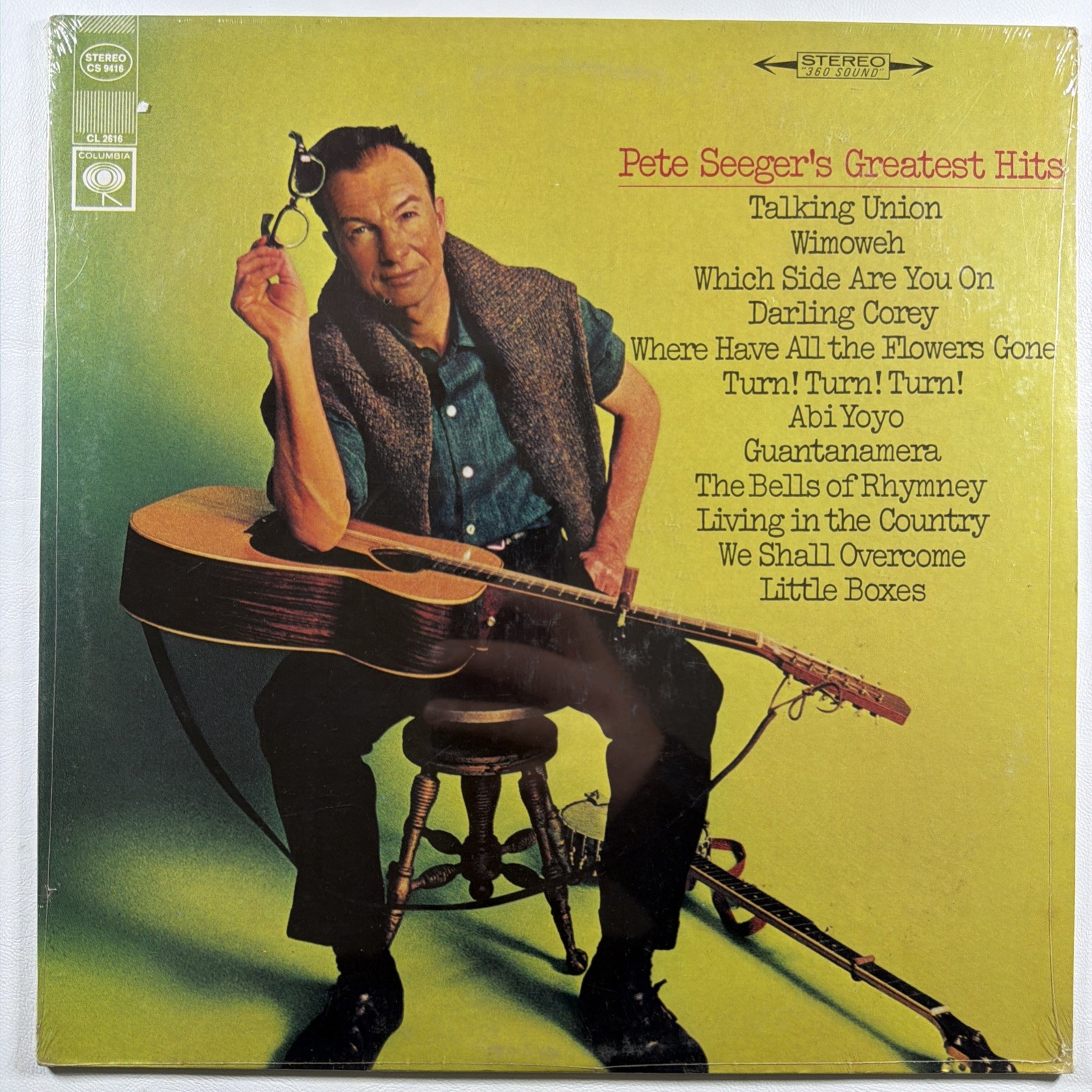 Pete Seeger – Greatest Hits LP Columbia CS 9416 Sealed 1967 360 Stereo 2-Eyes