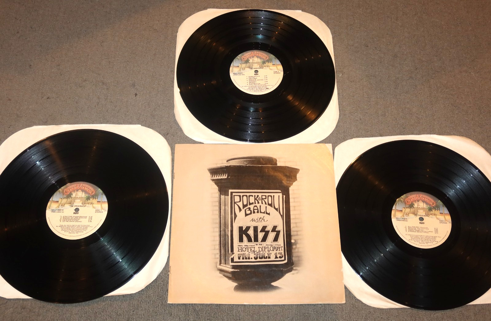 KISS The Originals OG 3x LPs and Booklet ONLY-FIrst Press