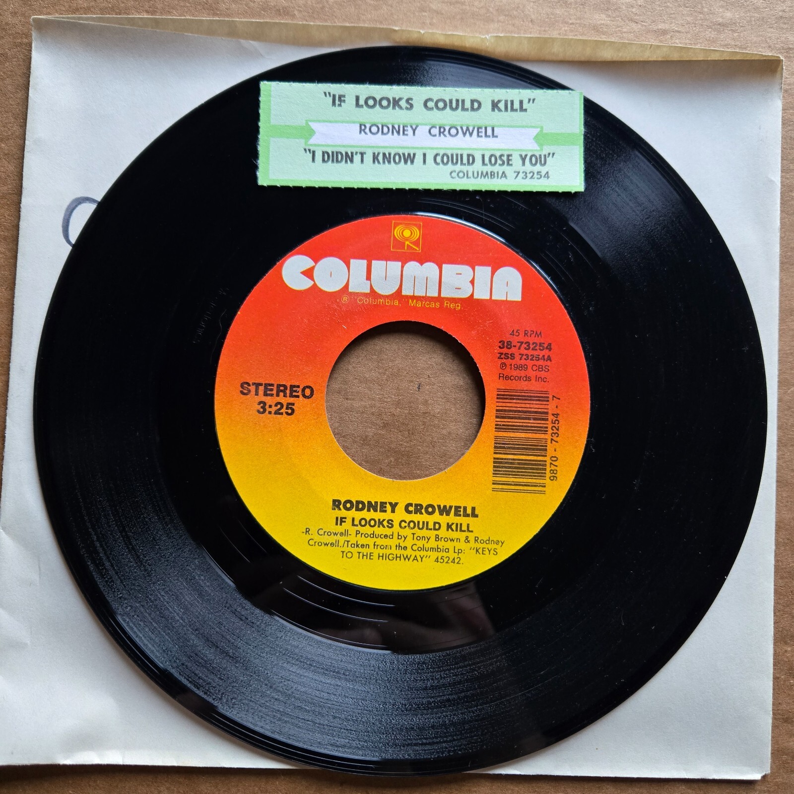 RODNEY CROWELL If Looks Could Kill 45 7″ Record Vinyl Records