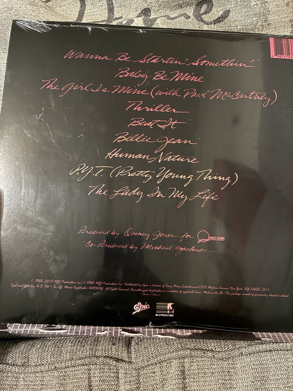 Michael Jackson Thriller 2015 Reissue 180g Vinyl LP Factory Sealed New