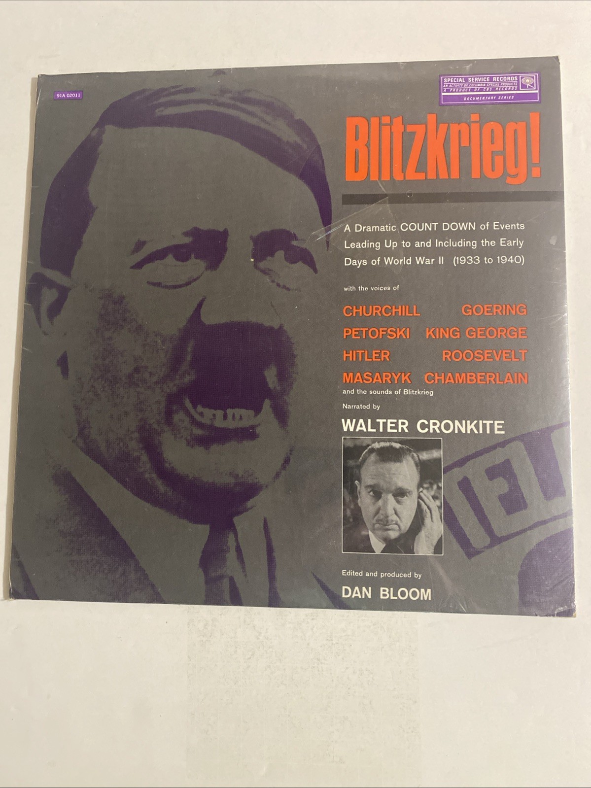 Walter Cronkite – Blitzkrieg – New Unopened Reissue LP in Orig Wrap -US 1973 CSP