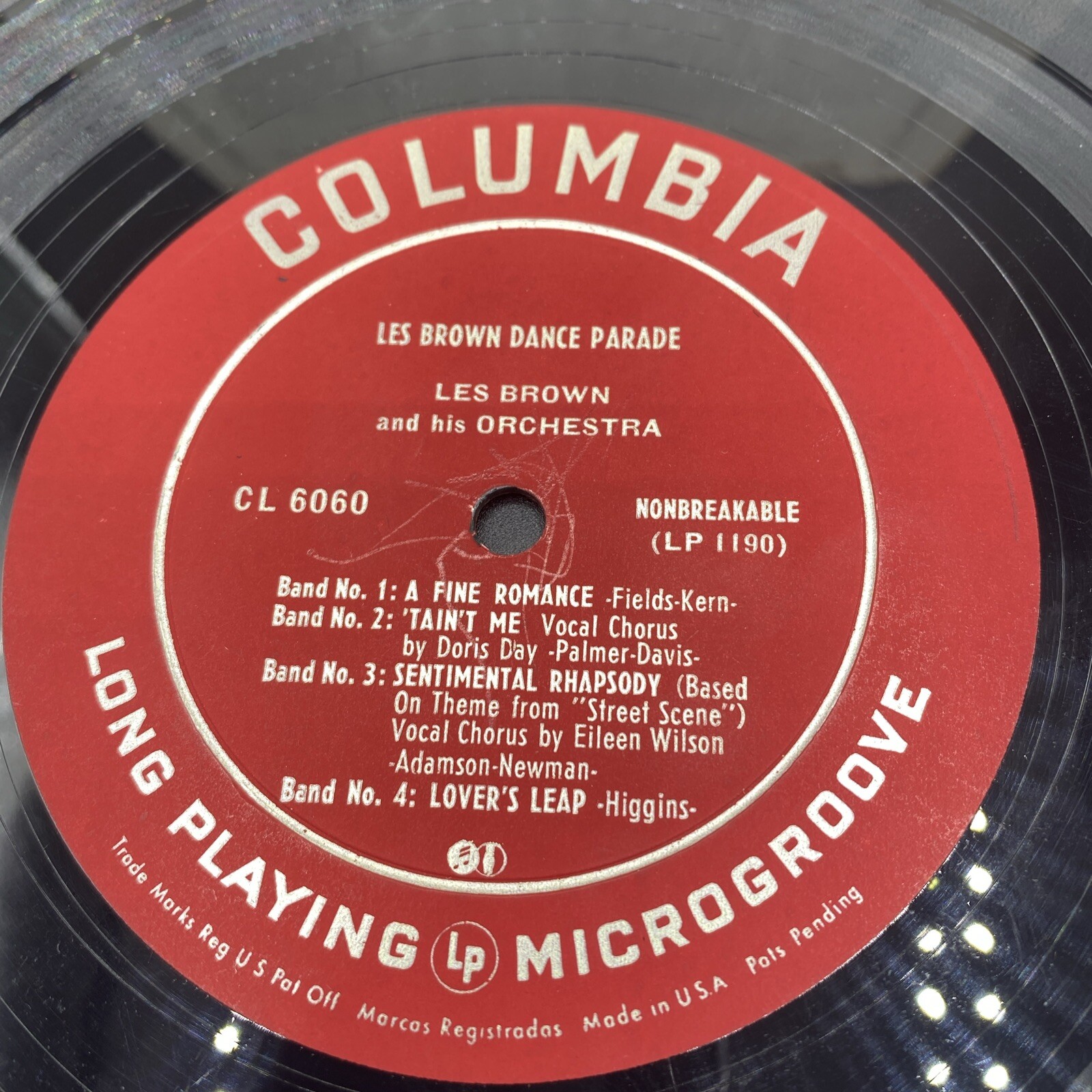 Les Brown & Orchestra, Dance Parade 10″ MONO 1949 JAZZ 33RPM VINYL & COVER (VG)