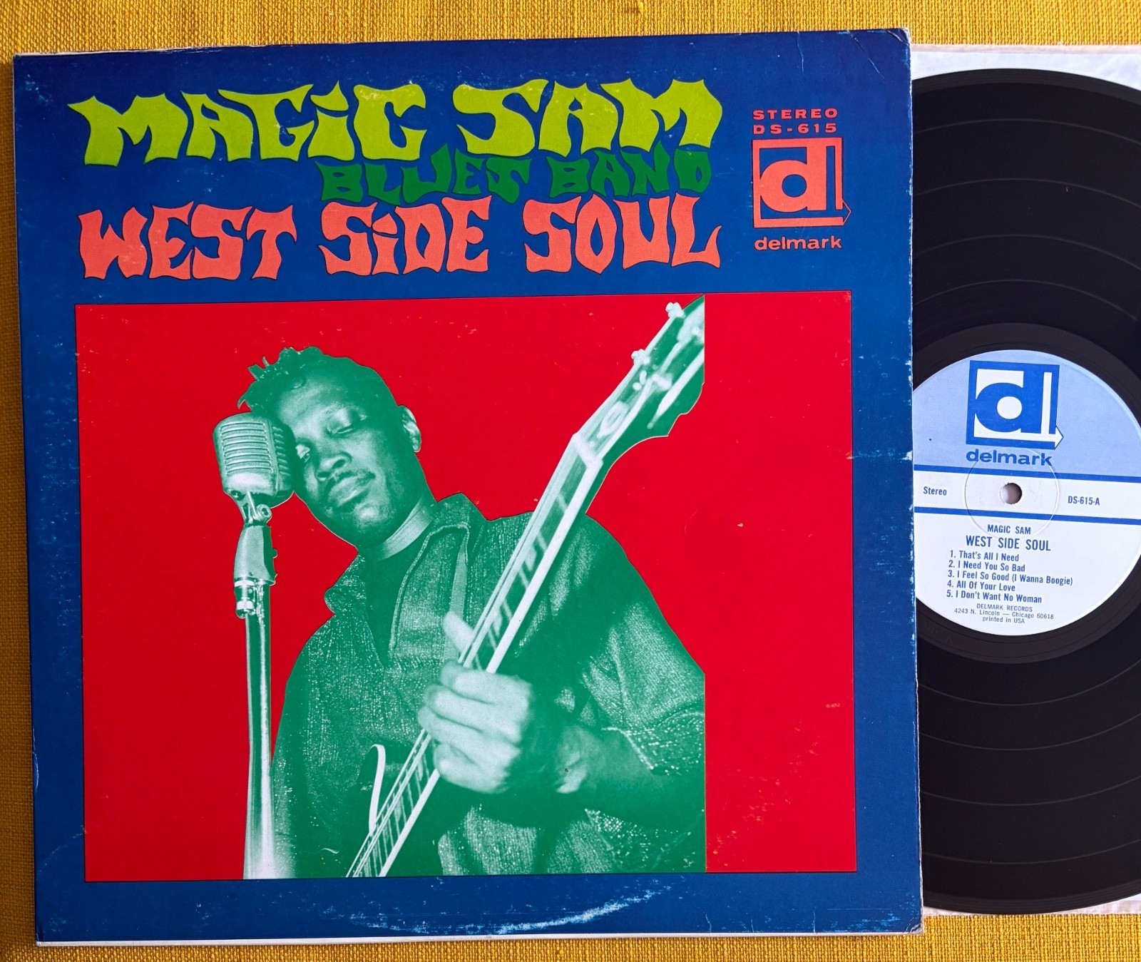 VTG MAGIC SAM BLUES BAND *West Side Soul* 1970 Chicago Blues LP Vinyl Record