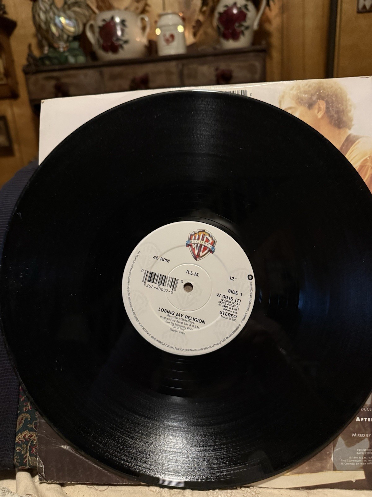 R.E.M. Losing My Religion 12″ Black Vinyl Single Rock Warner 9362-40037-0