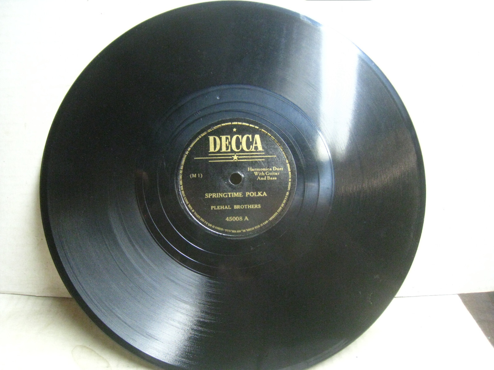 Plehal Bros Springtime Polka / Cuckoo Waltz *Decca 45008 10″ 78 rpm