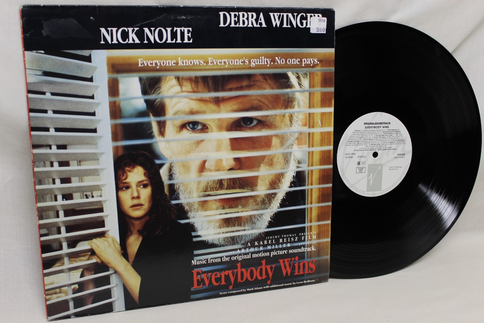 Mark Isham LP Everybody Wins IMPORT Original Motion Picture Soundtrack 1990
