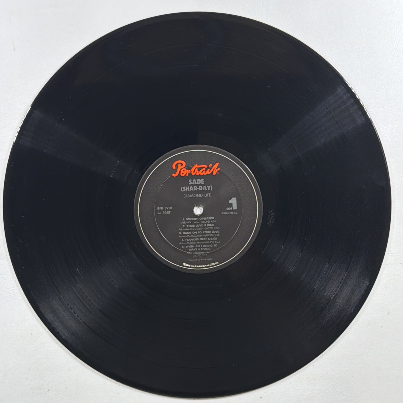 Sade Diamond Life LP Portrait FR 39581 EX 1985 Smooth Operator Your Love Is King