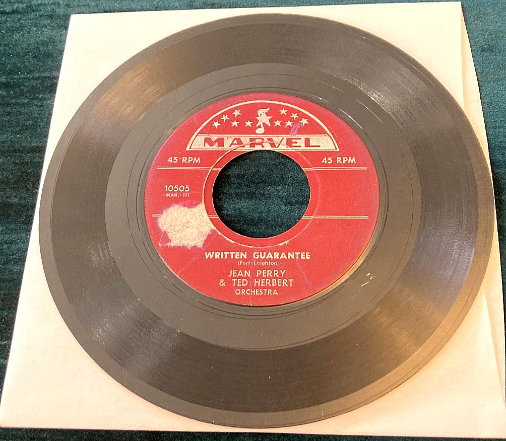 Jean Perry & Ted Herbert: Written…/Too Many… 45 Marvel jazz/pop vocal HEAR
