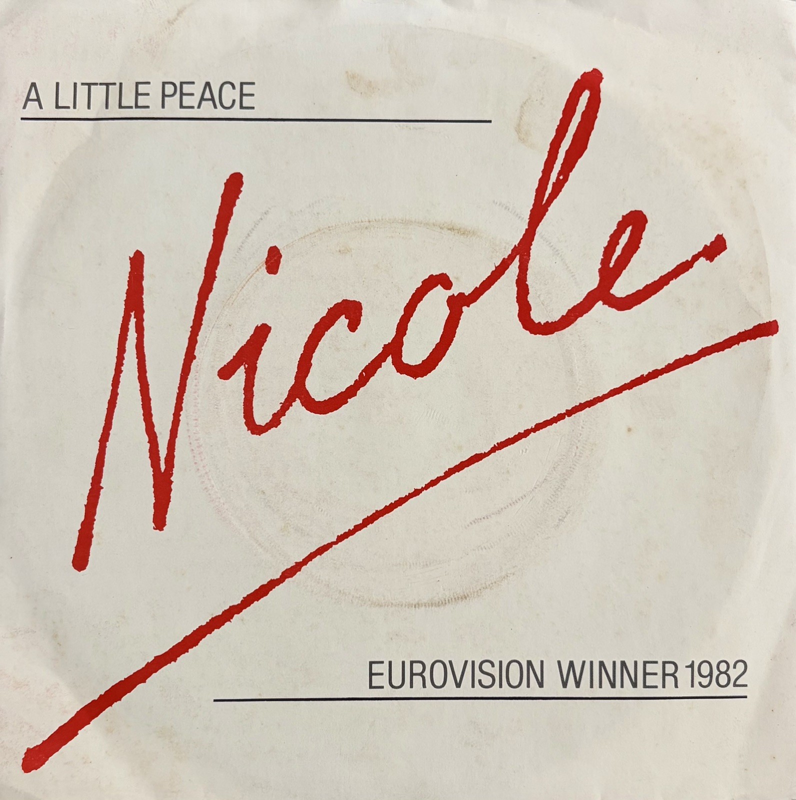 Eurovision GERMANY 1982 NICOLE A Little Peace UK RELEASE – 7″ single