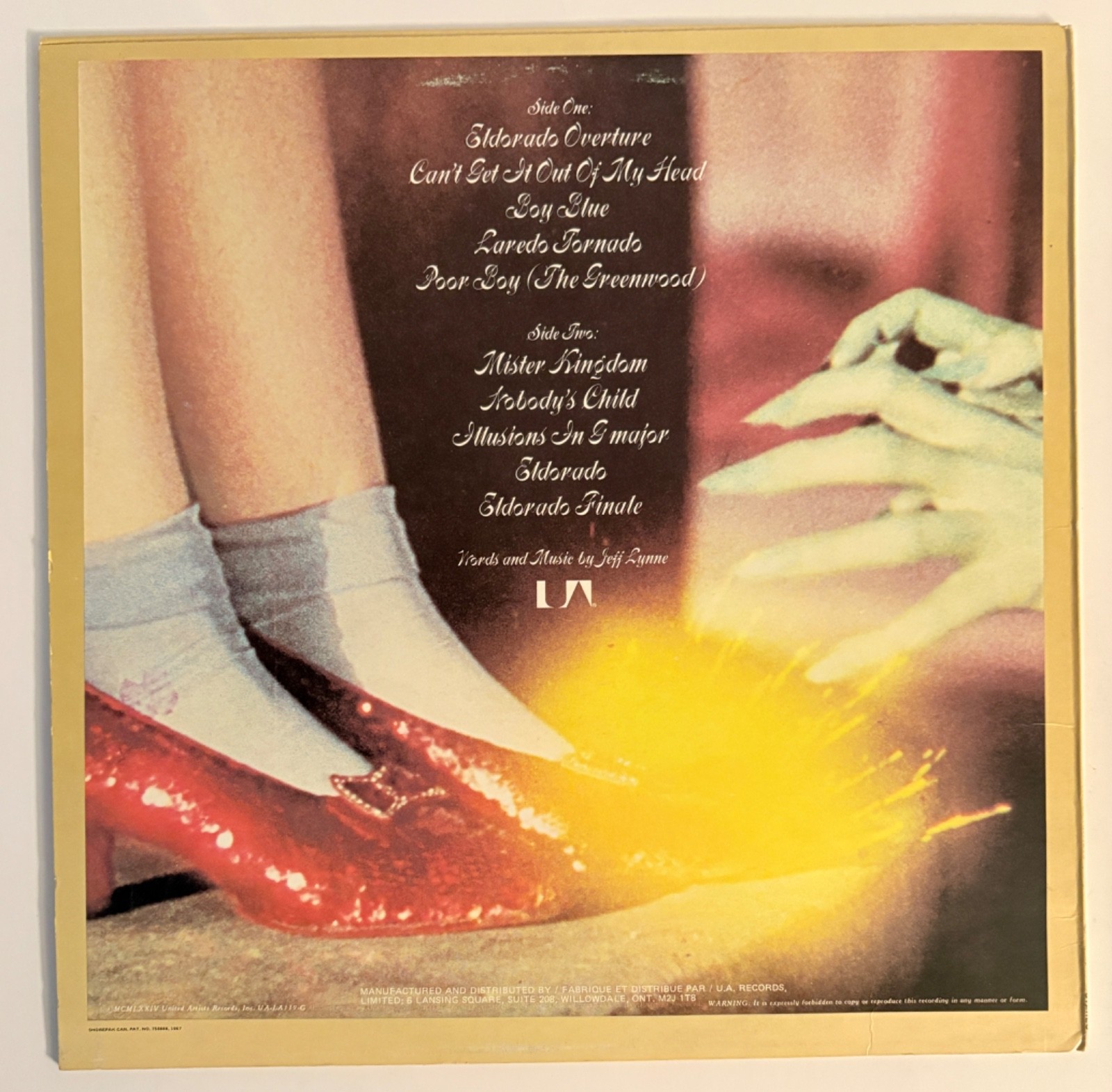 Electric Light Orchestra Eldorado Vinyl LP 1974 Symphonic Rock Jeff Lynne ELO