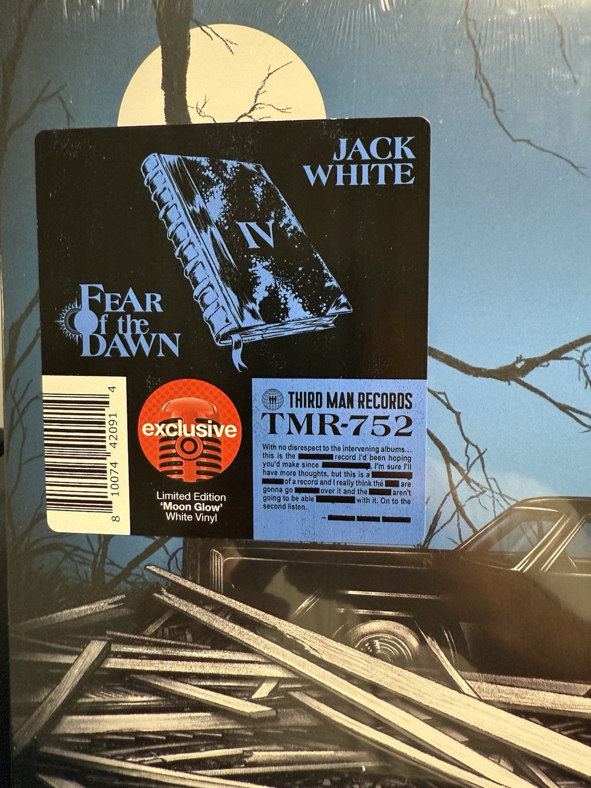 Jack White- Fear Of The Dawn Limited Exclusive Moon Glow White -LP – 12″ NEW