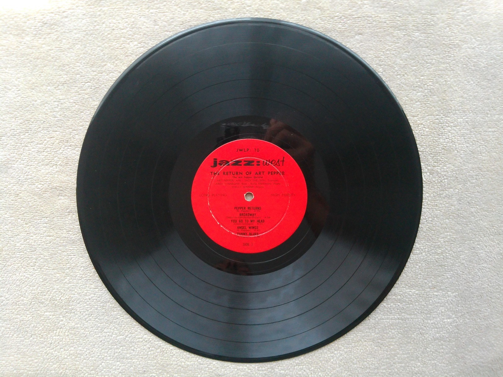 THE RETURN OF ART PEPPER ORIG. JAZZ WEST 10 LONG PLAYING DG