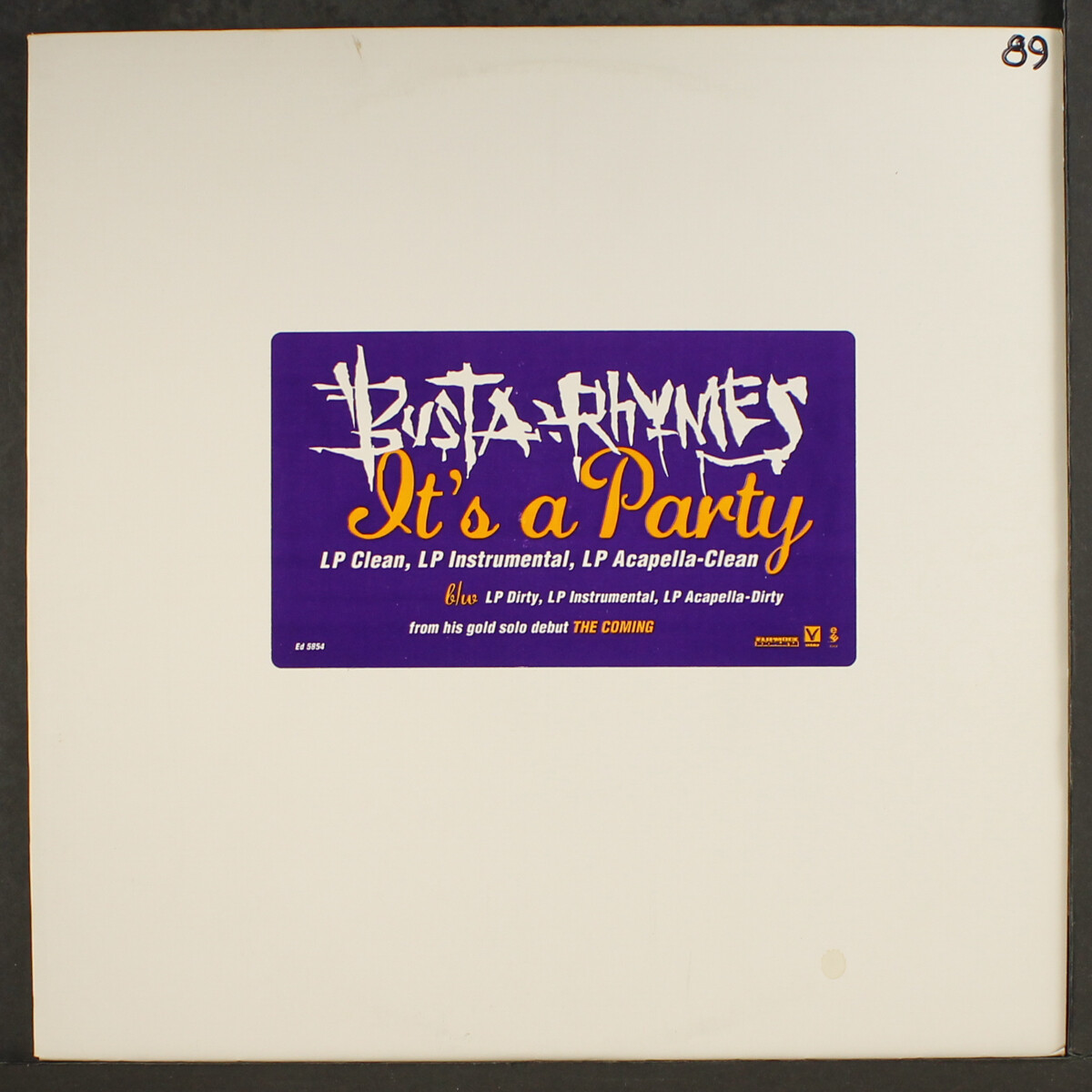 BUSTA RHYMES: it’s a party / instro ELEKTRA 12″ Single 33 RPM