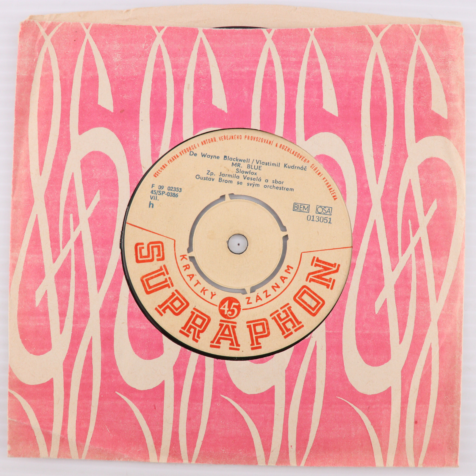 Milan Chladil / Jarmila Veselá – Mackie Messer / Mr. Blue – 1960 45 rpm Record