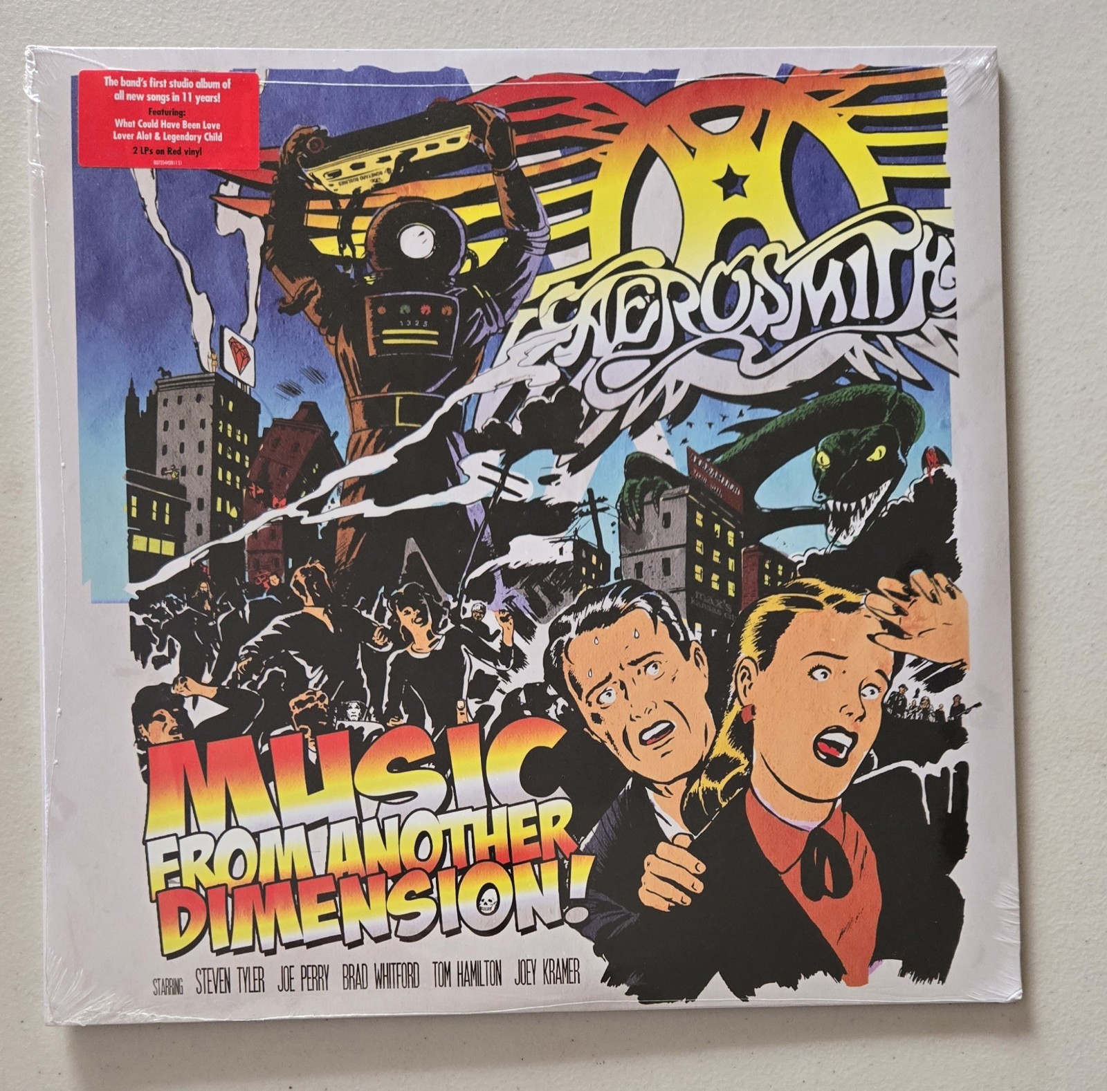 AEROSMITH – MUSIC FROM ANOTHER DIMENSION RED VINYL GATEFOLD JACKET 2xLP