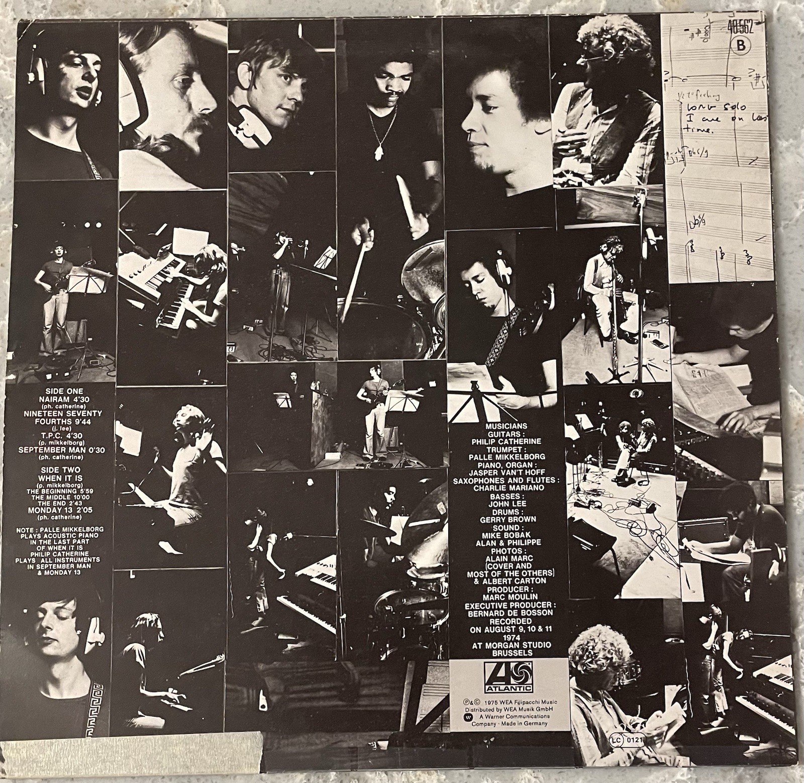 Philip Catherine: September Man ~ Atlantic Records ATL 40 562-B LP 1975