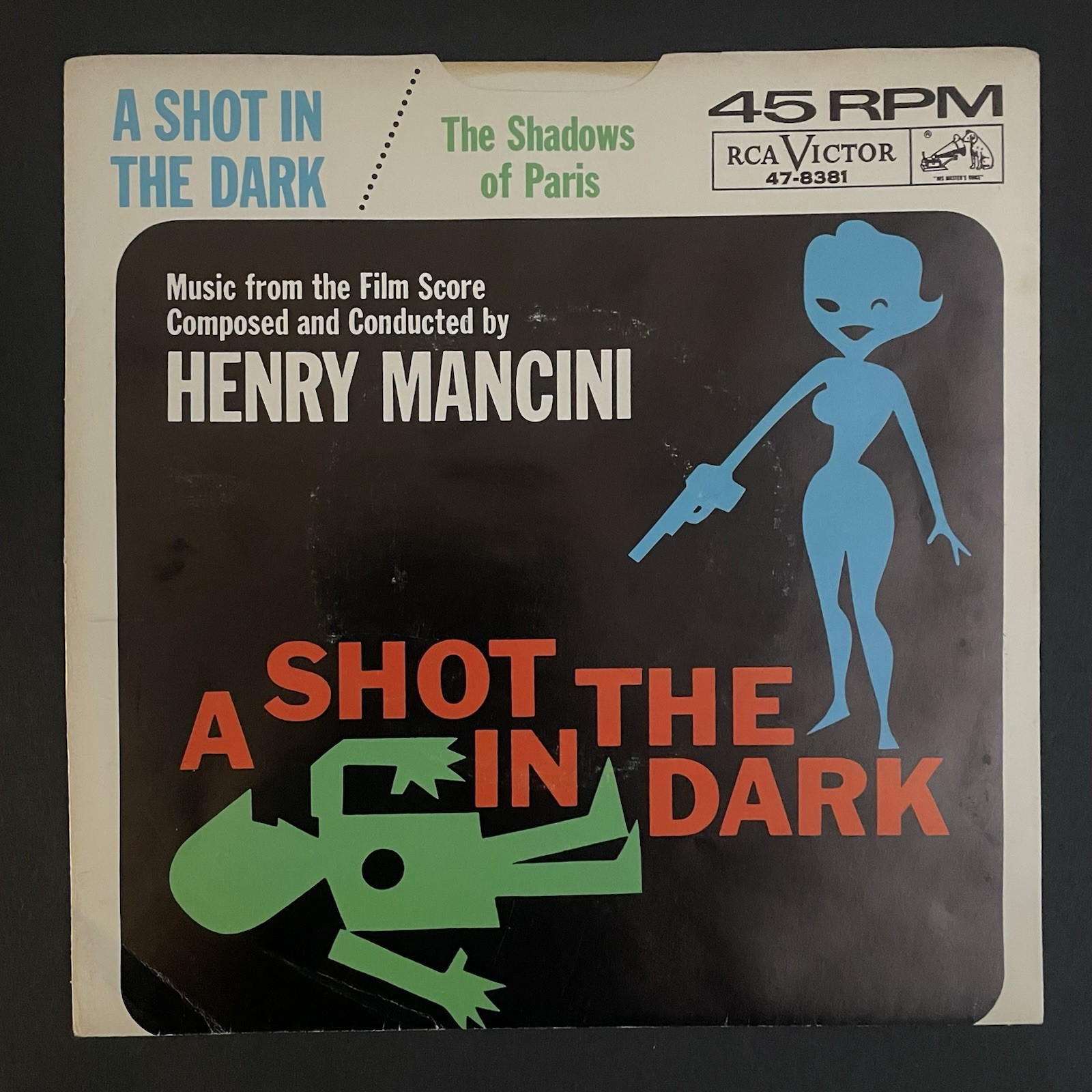 Henry Mancini A SHOT IN THE DARK 45 VG++ RCA/Victor 47-8381 Super Clean!