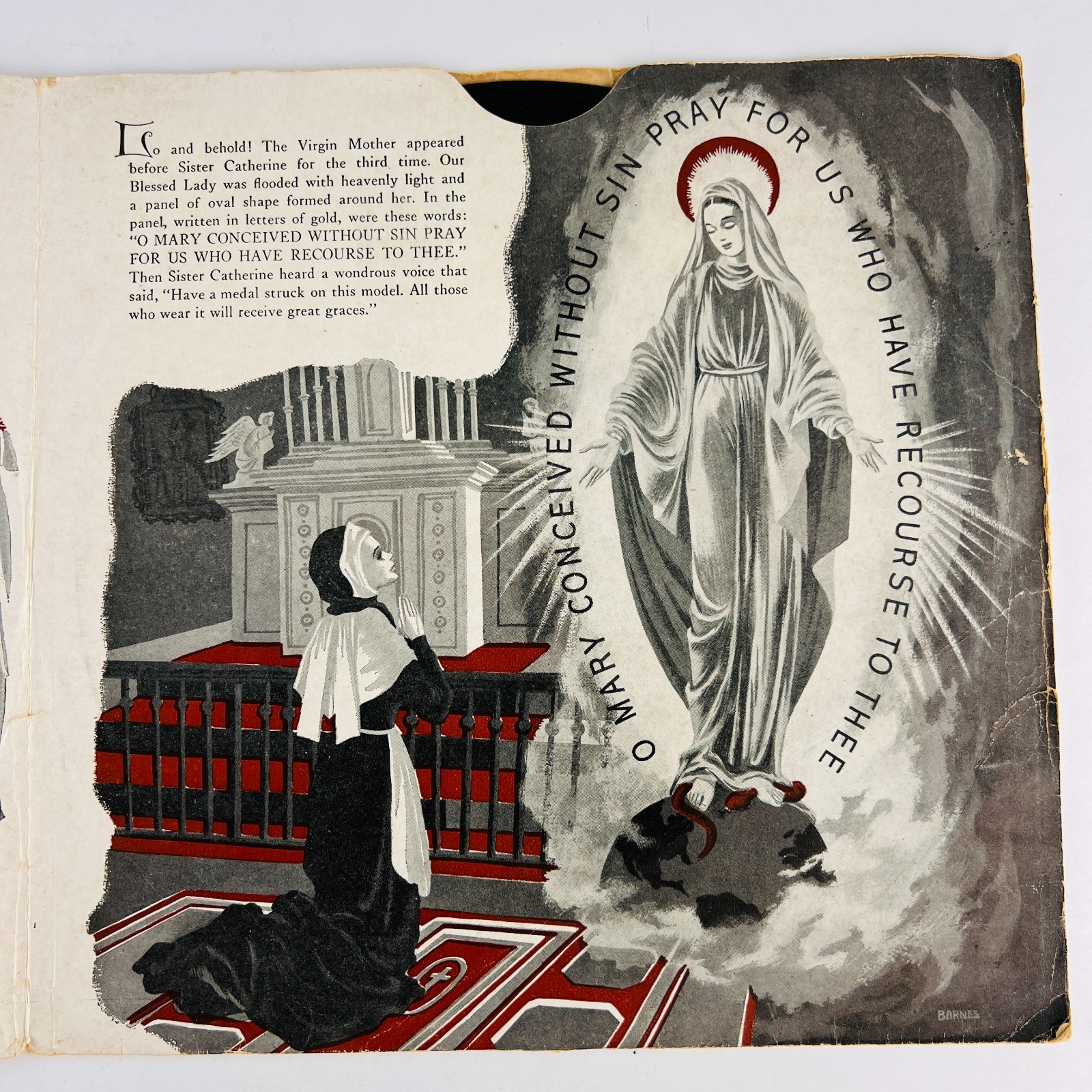 Ted Malone – Saint Catherine And The Miraculous Medal 78RPM Single Record 2x 10″