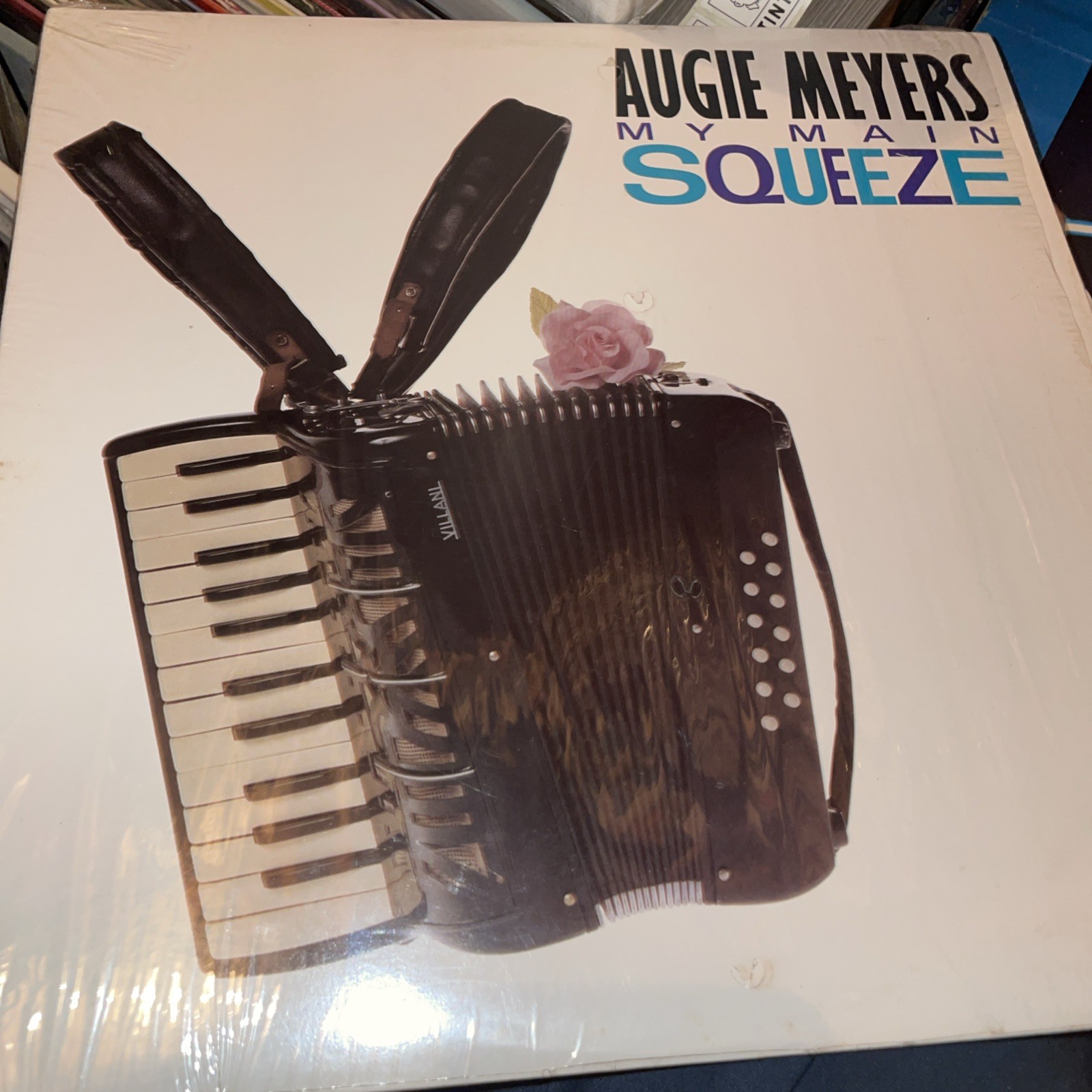 Promo-Augie Meyers ‎– My Main Squeeze LP- Atlantic America ‎– 90856-1 In Shrink